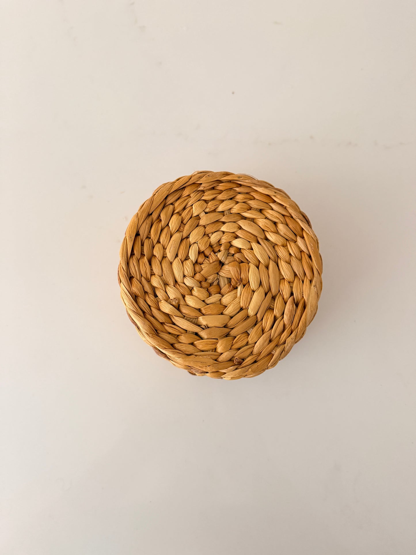 Vintage Handwoven Seagrass Coaster Set of 6