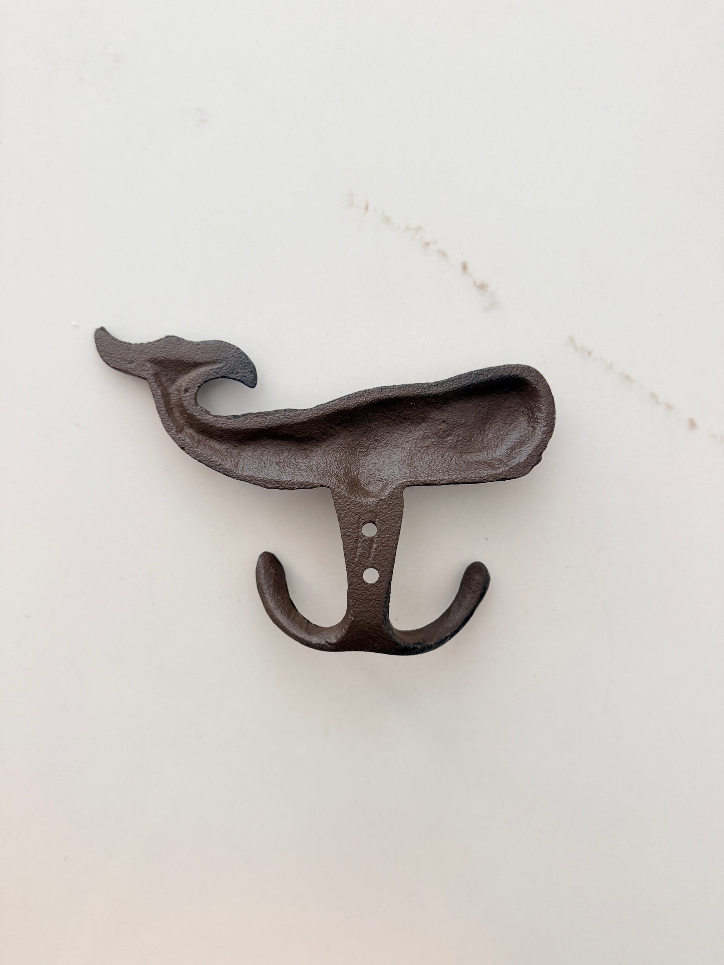 Cast Iron Whale Double Hook