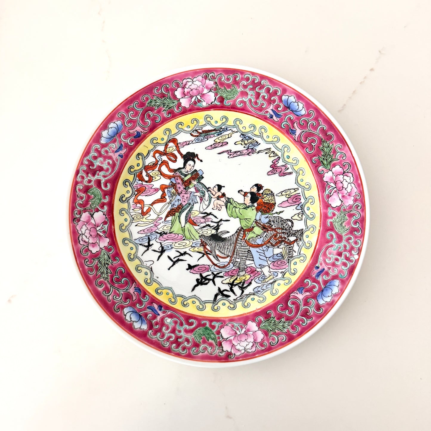 Vintage Famille Rose Chinese Plate