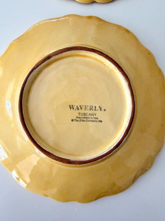 Vintage Waverly Tuscany Yellow 8.5” Salad Plate