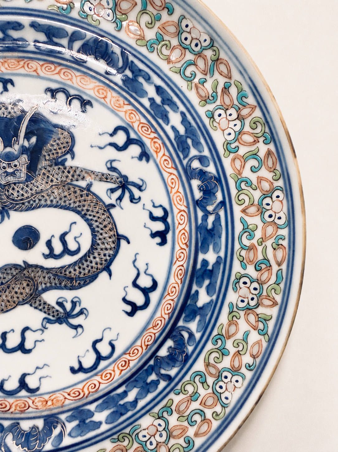 Antique Late Qing Xangxi Revival Rice Plate