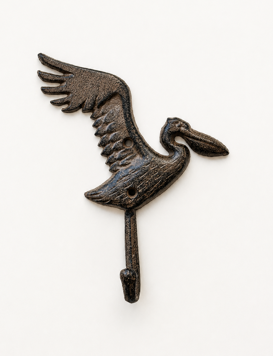 Cast Iron Pelican Wall Hook