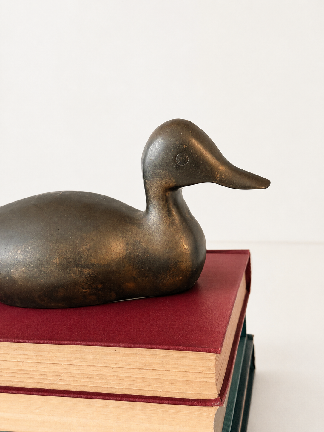 Vintage Solid Brass Duck Door Stop