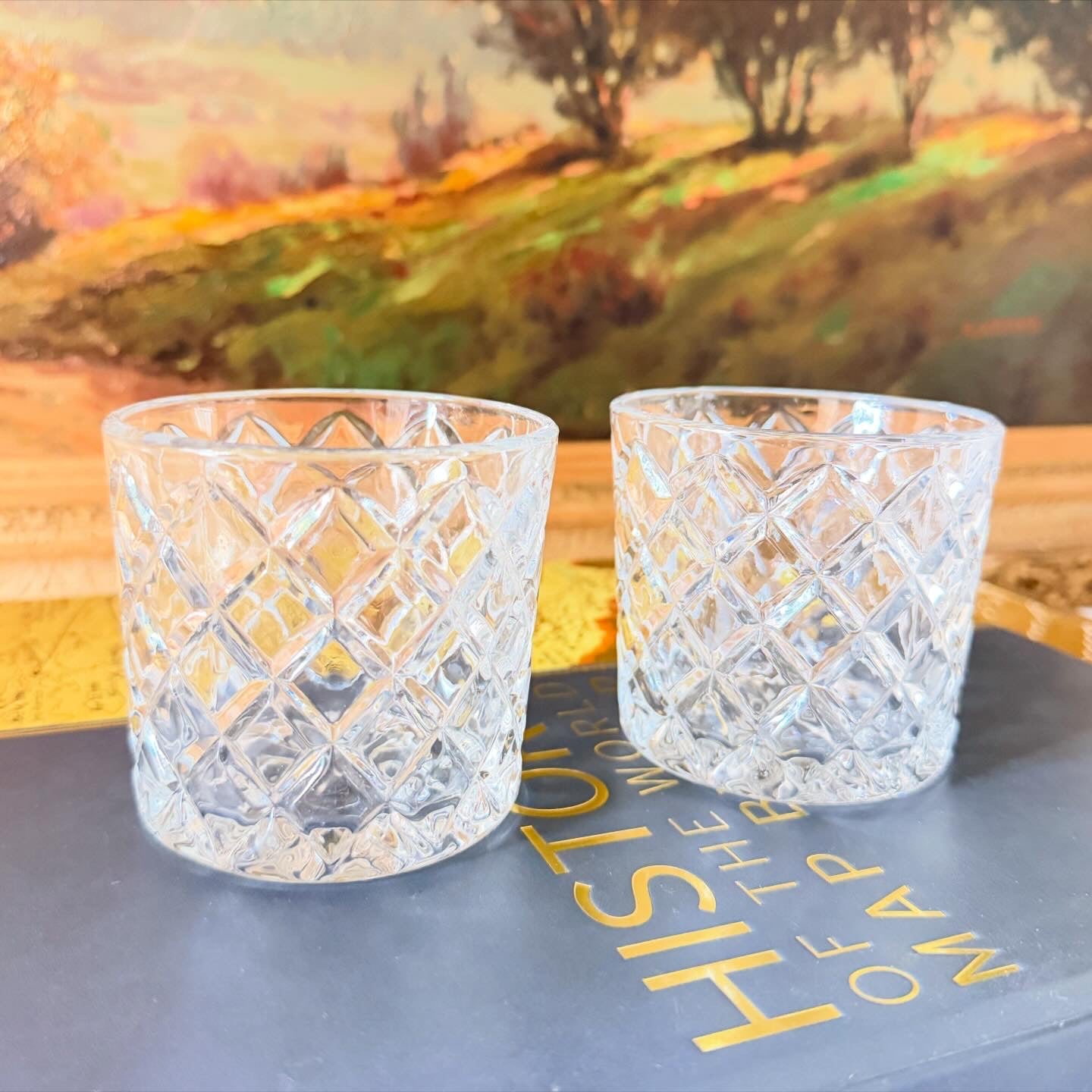 Vintage Pair of Hatch Rocks Glasses