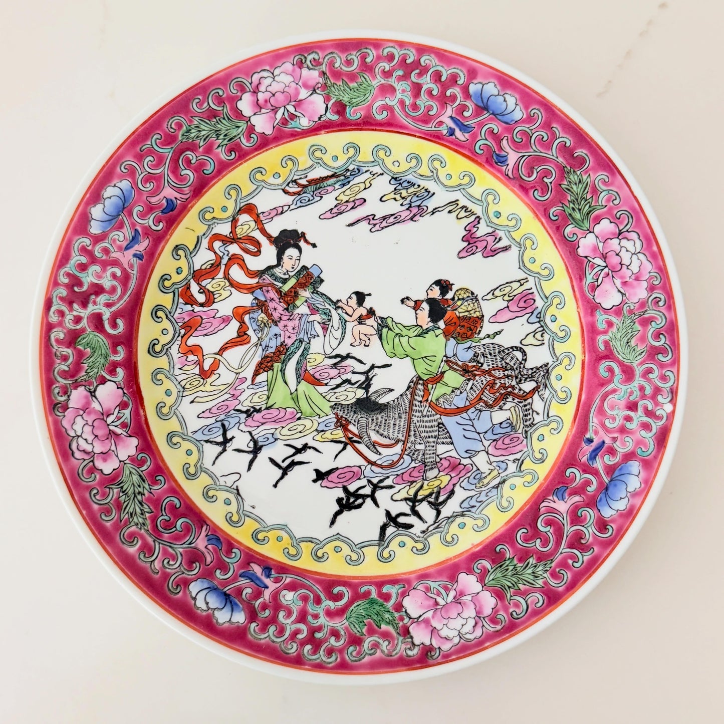 Vintage Famille Rose Chinese Plate