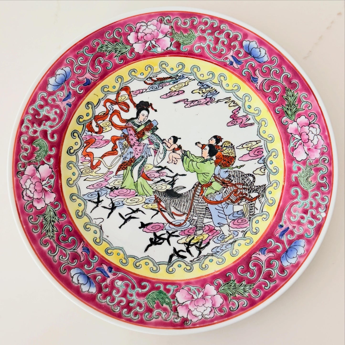 Vintage Famille Rose Chinese Plate