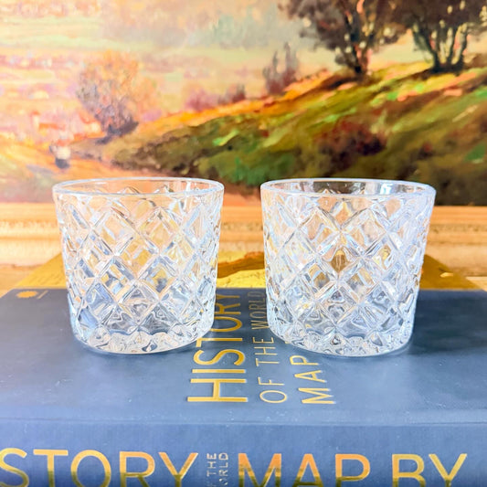 Vintage Pair of Hatch Rocks Glasses