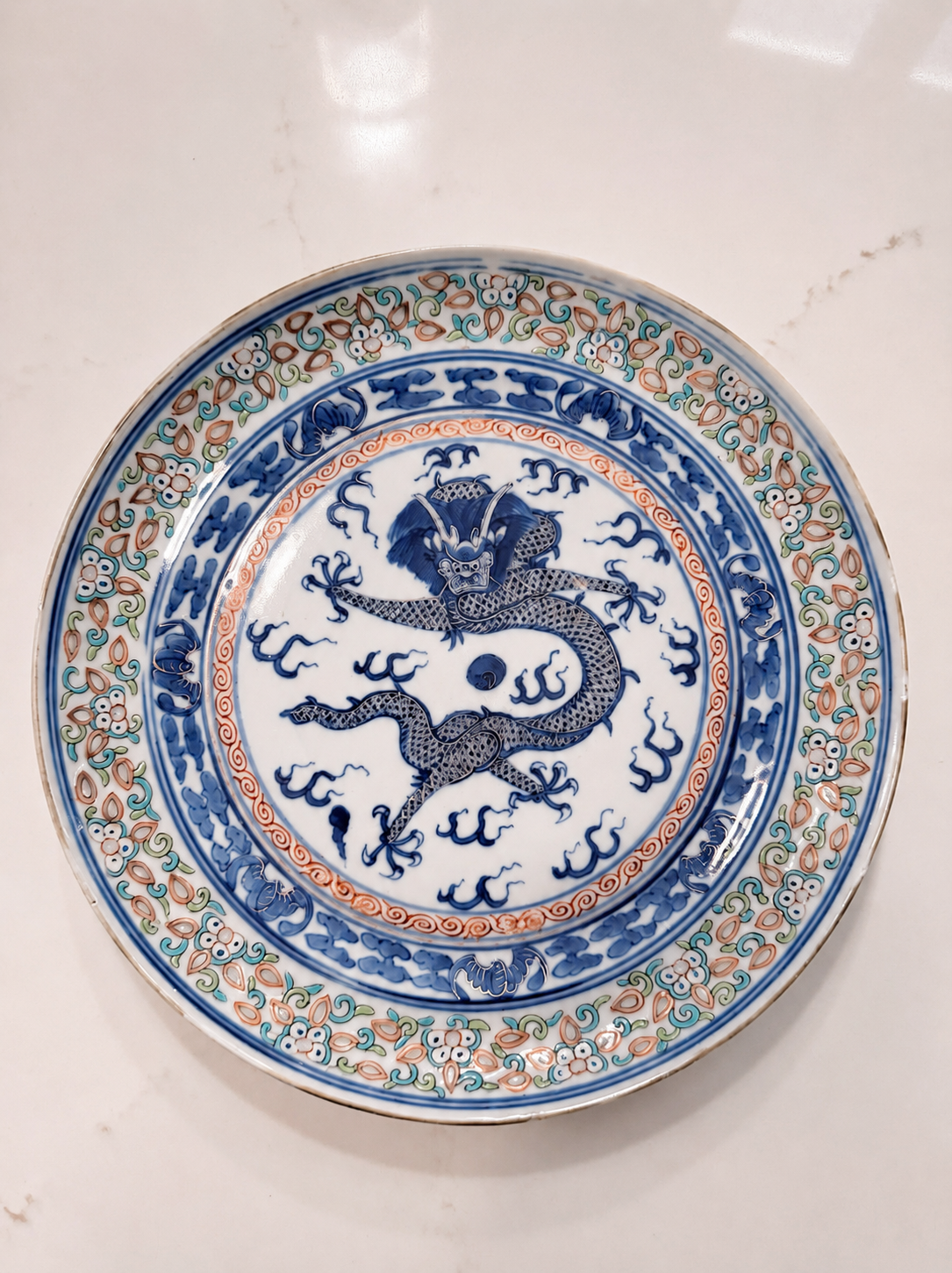 Antique Late Qing Xangxi Revival Rice Plate