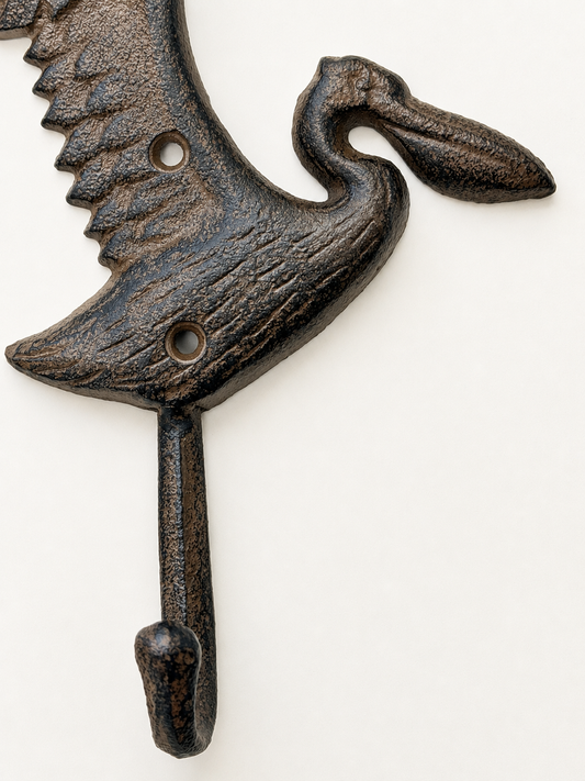 Cast Iron Pelican Wall Hook