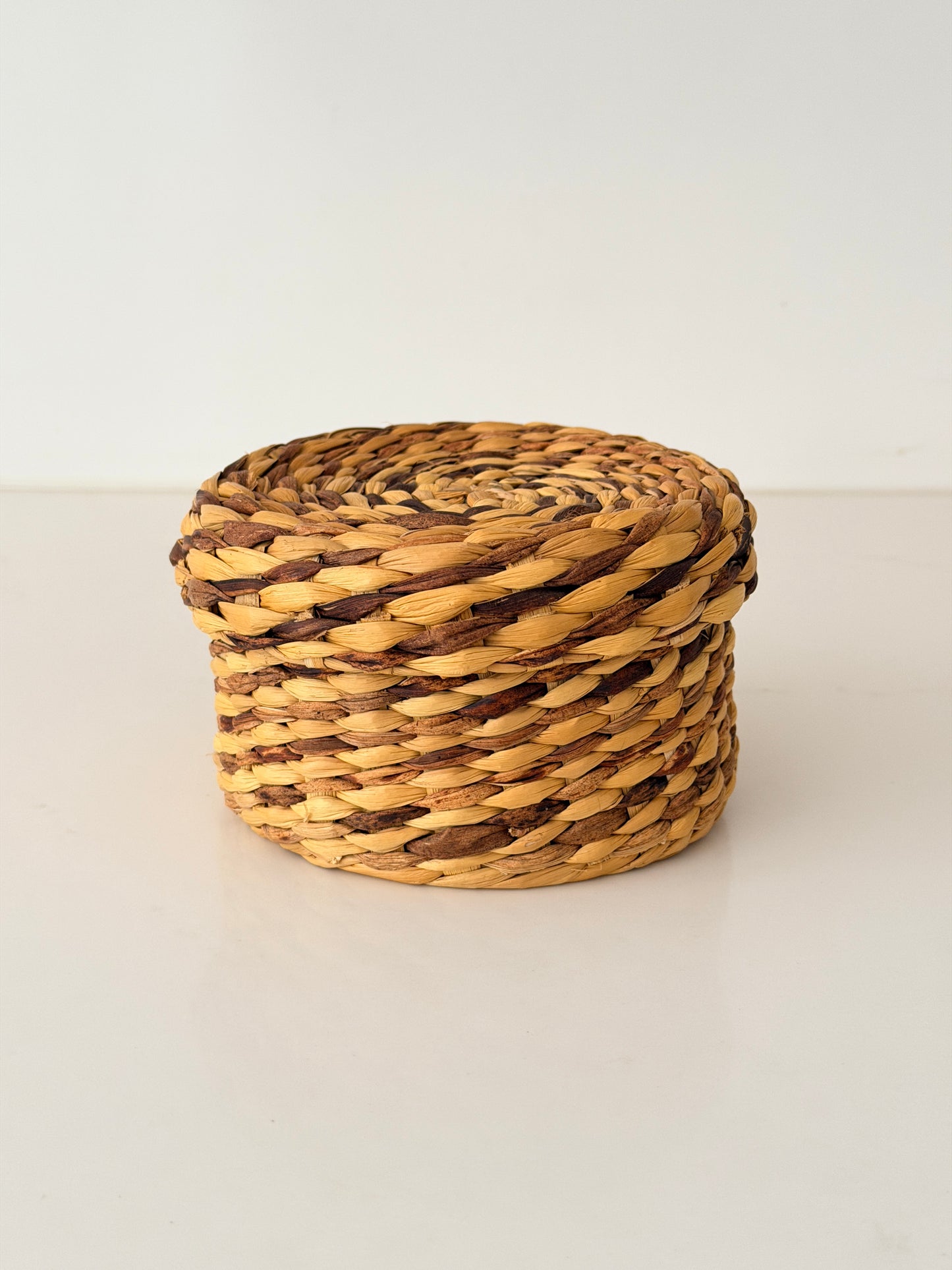 Vintage Handwoven Seagrass Coaster Set of 6