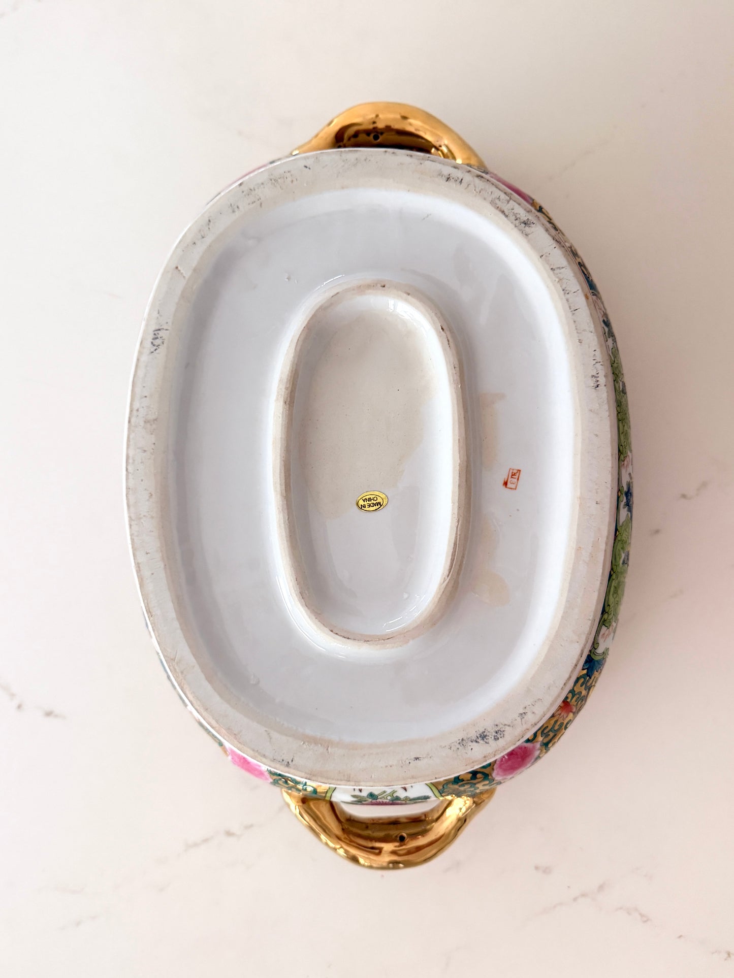 Vintage Rose Canton Foot Bath
