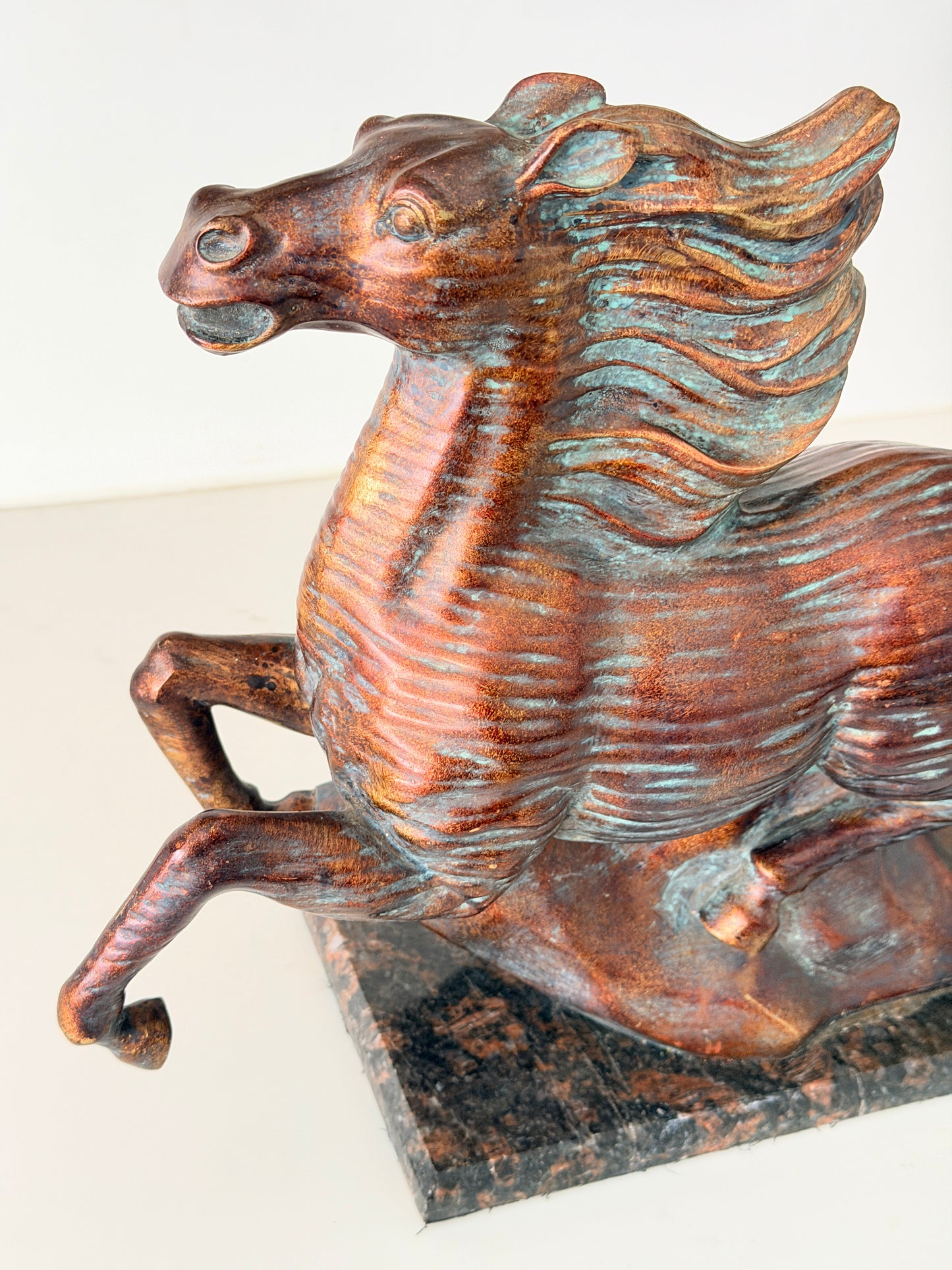 Vintage Cold-Cast Bronze Horse Sculpture