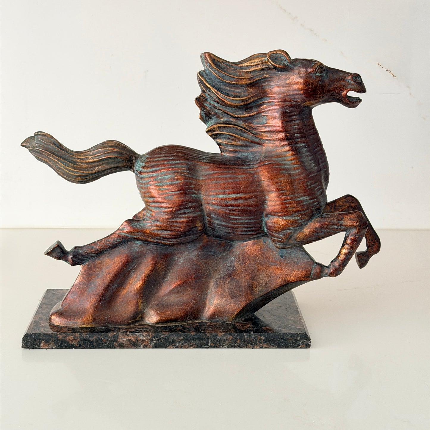 Vintage Cold-Cast Bronze Horse Sculpture