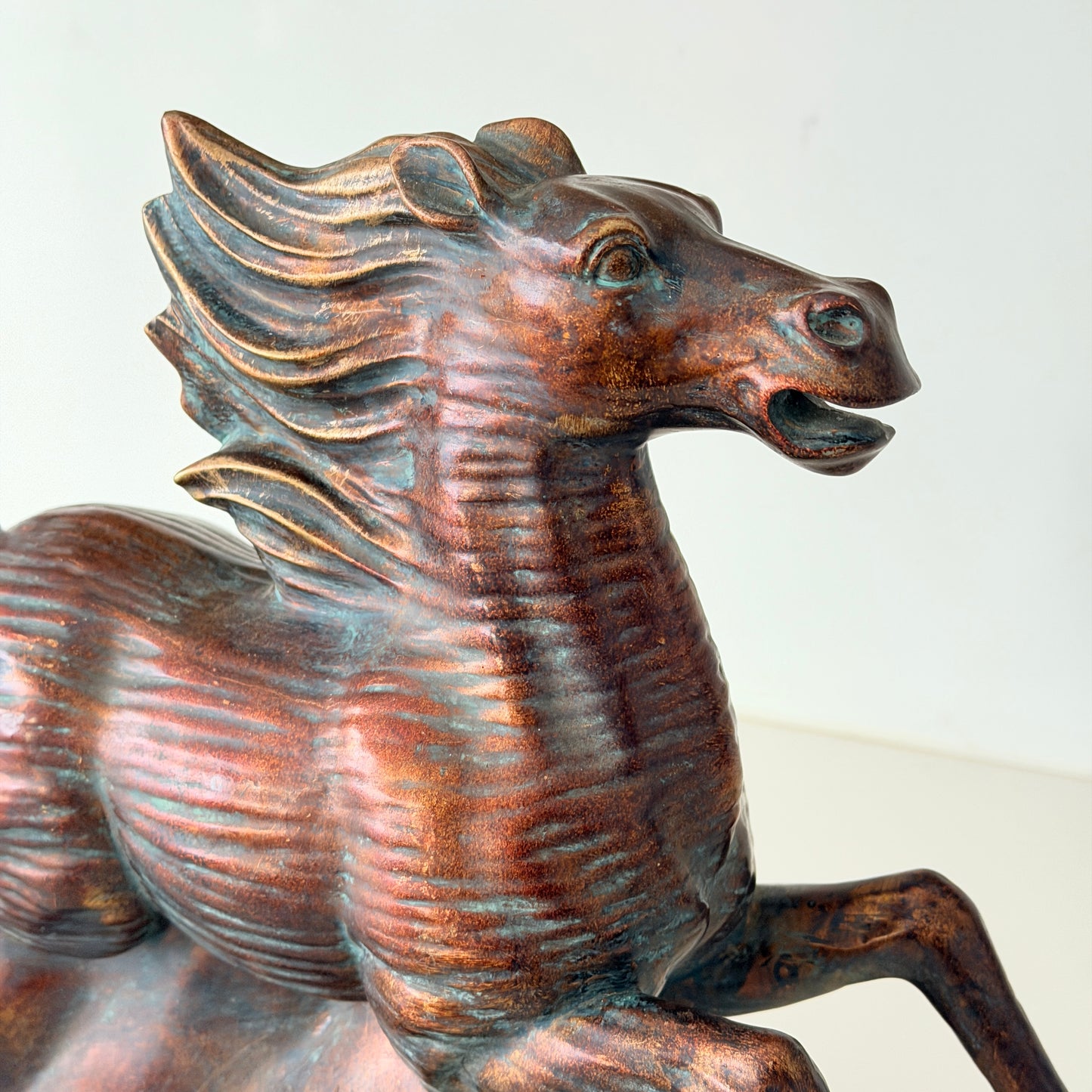 Vintage Cold-Cast Bronze Horse Sculpture