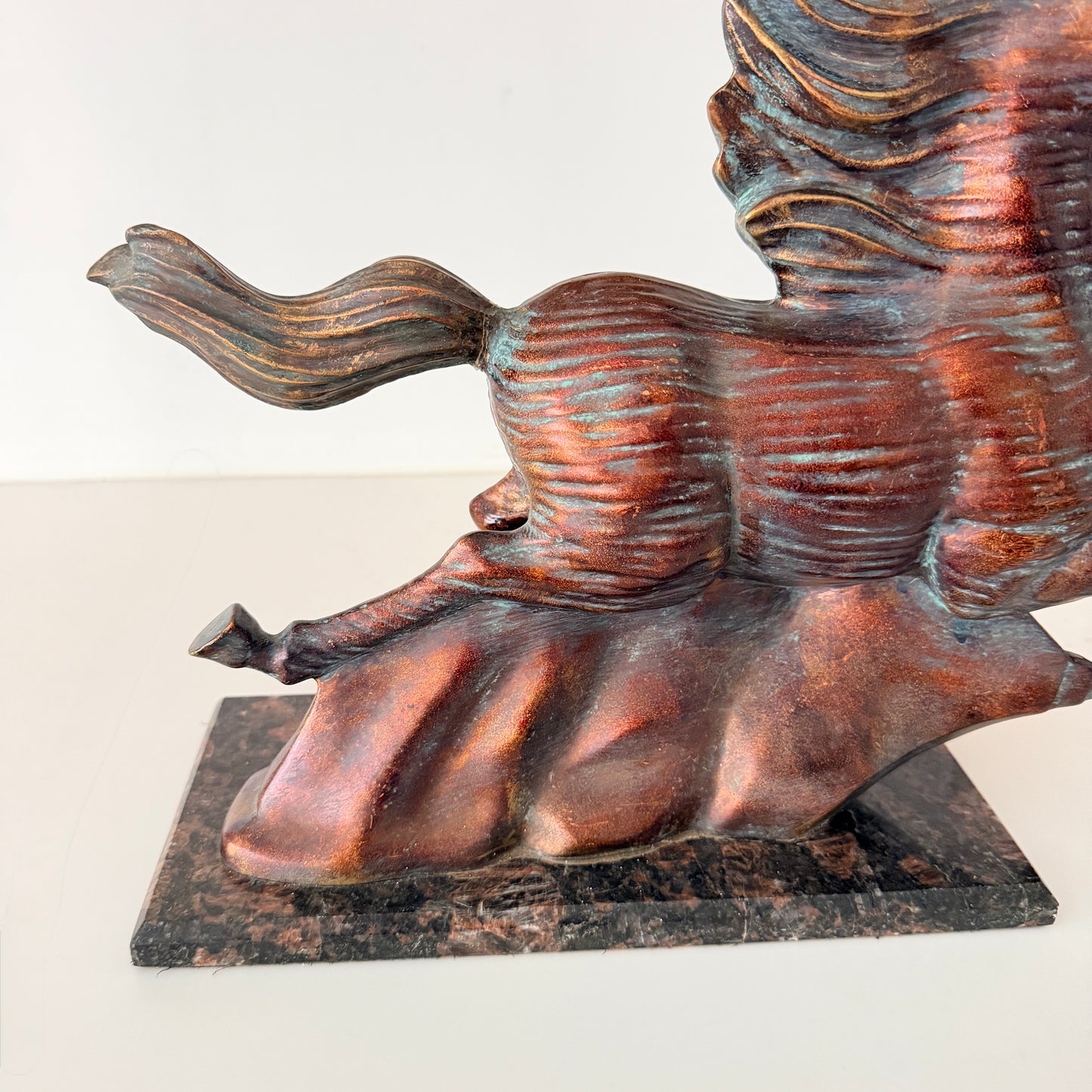 Vintage Cold-Cast Bronze Horse Sculpture