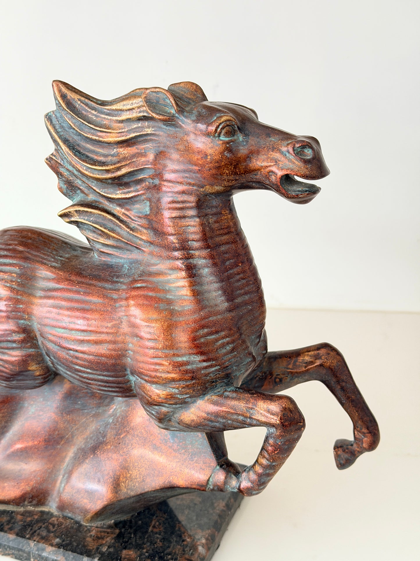 Vintage Cold-Cast Bronze Horse Sculpture
