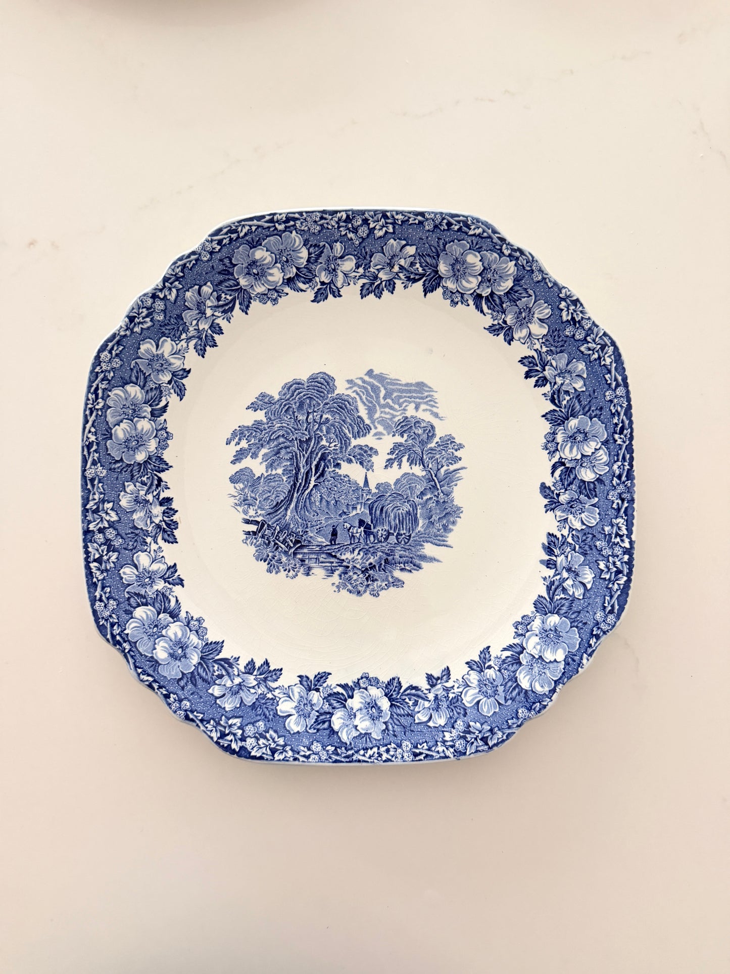 Vintage Wedgwood Woodland Octagonal Platter