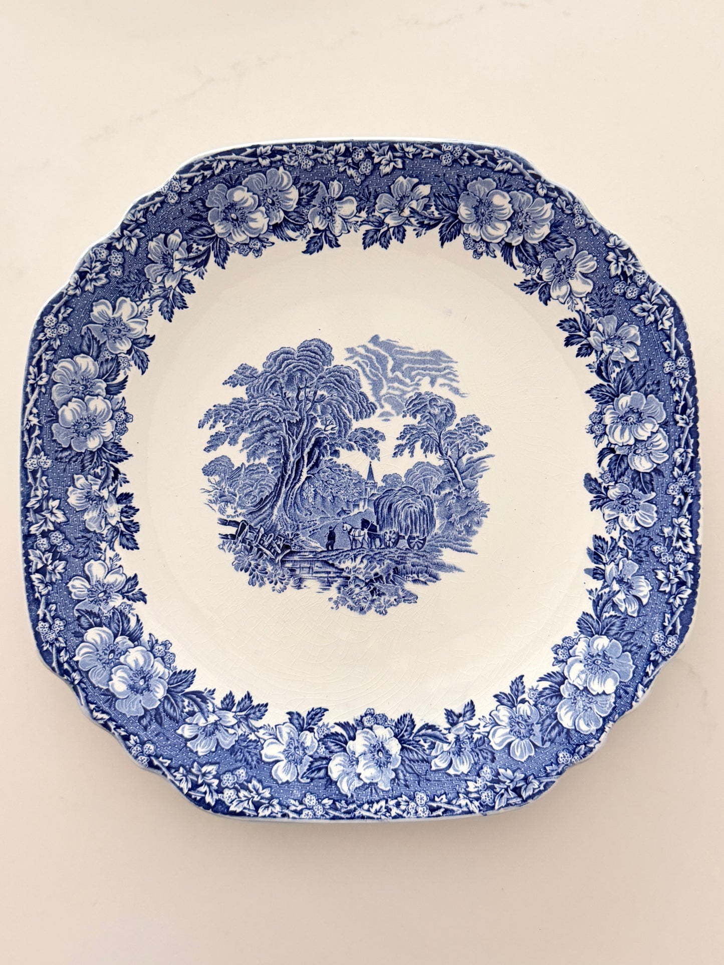 Vintage Wedgwood Woodland Octagonal Platter