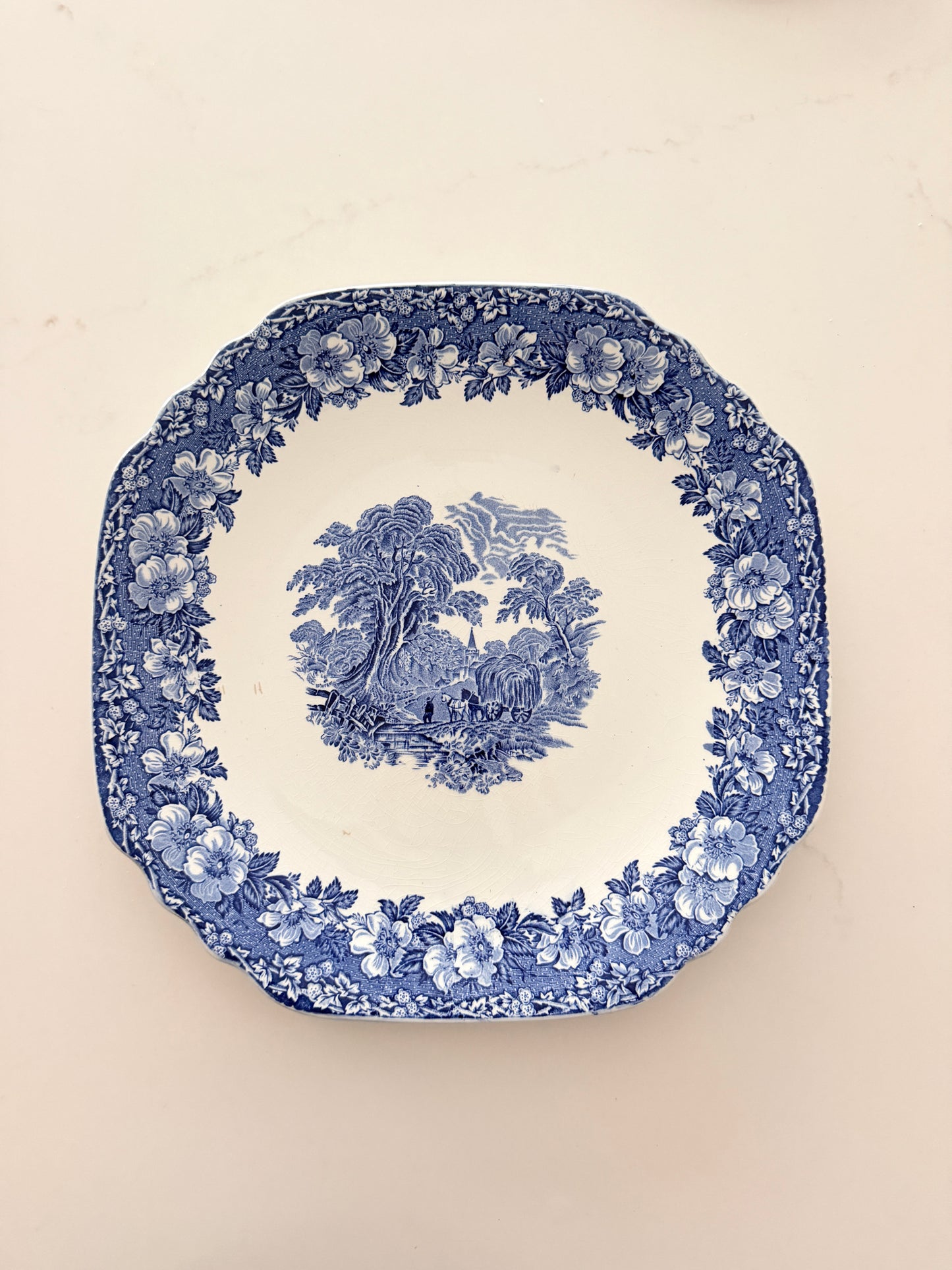 Vintage Wedgwood Woodland Octagonal Platter