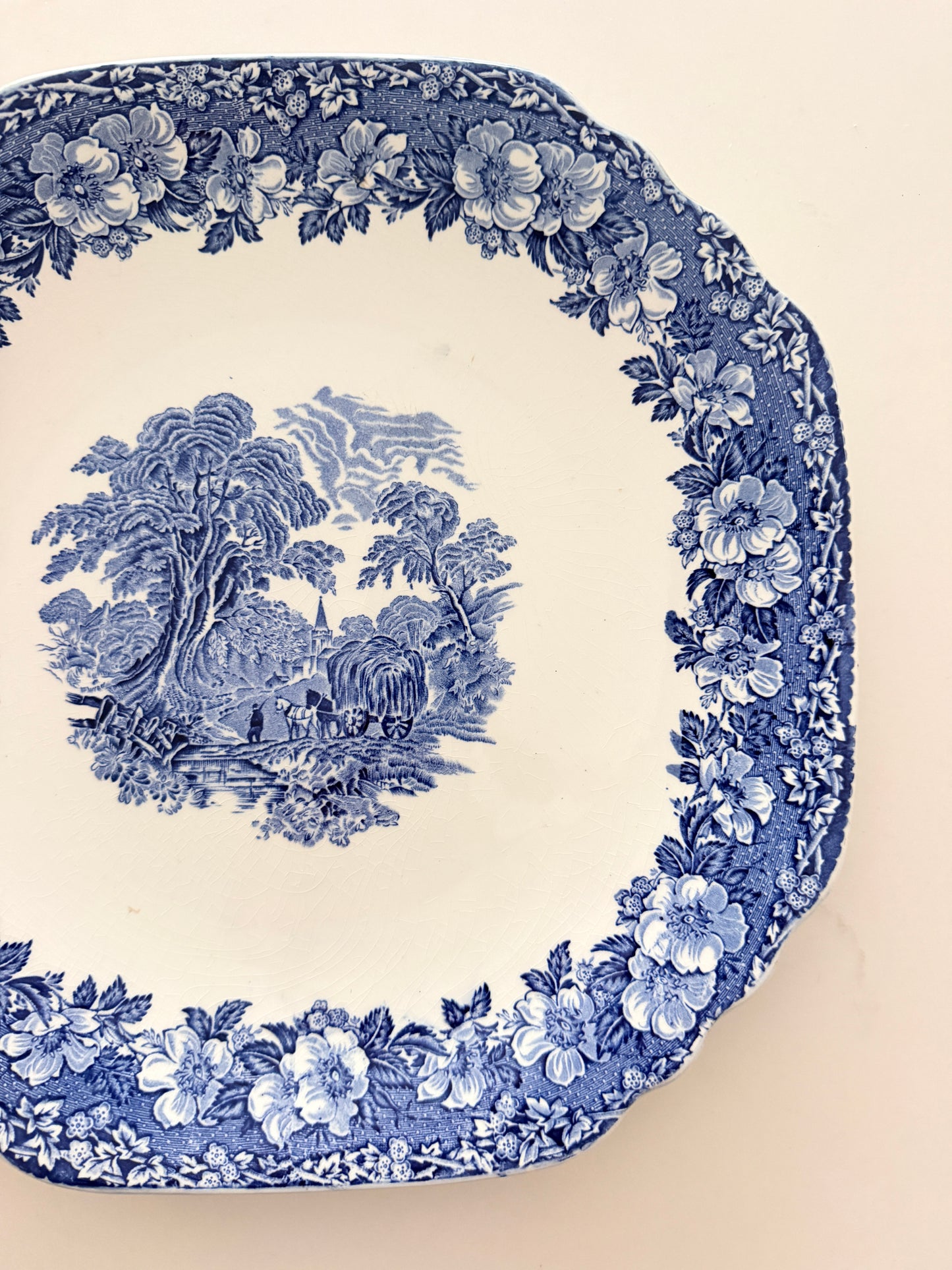 Vintage Wedgwood Woodland Octagonal Platter