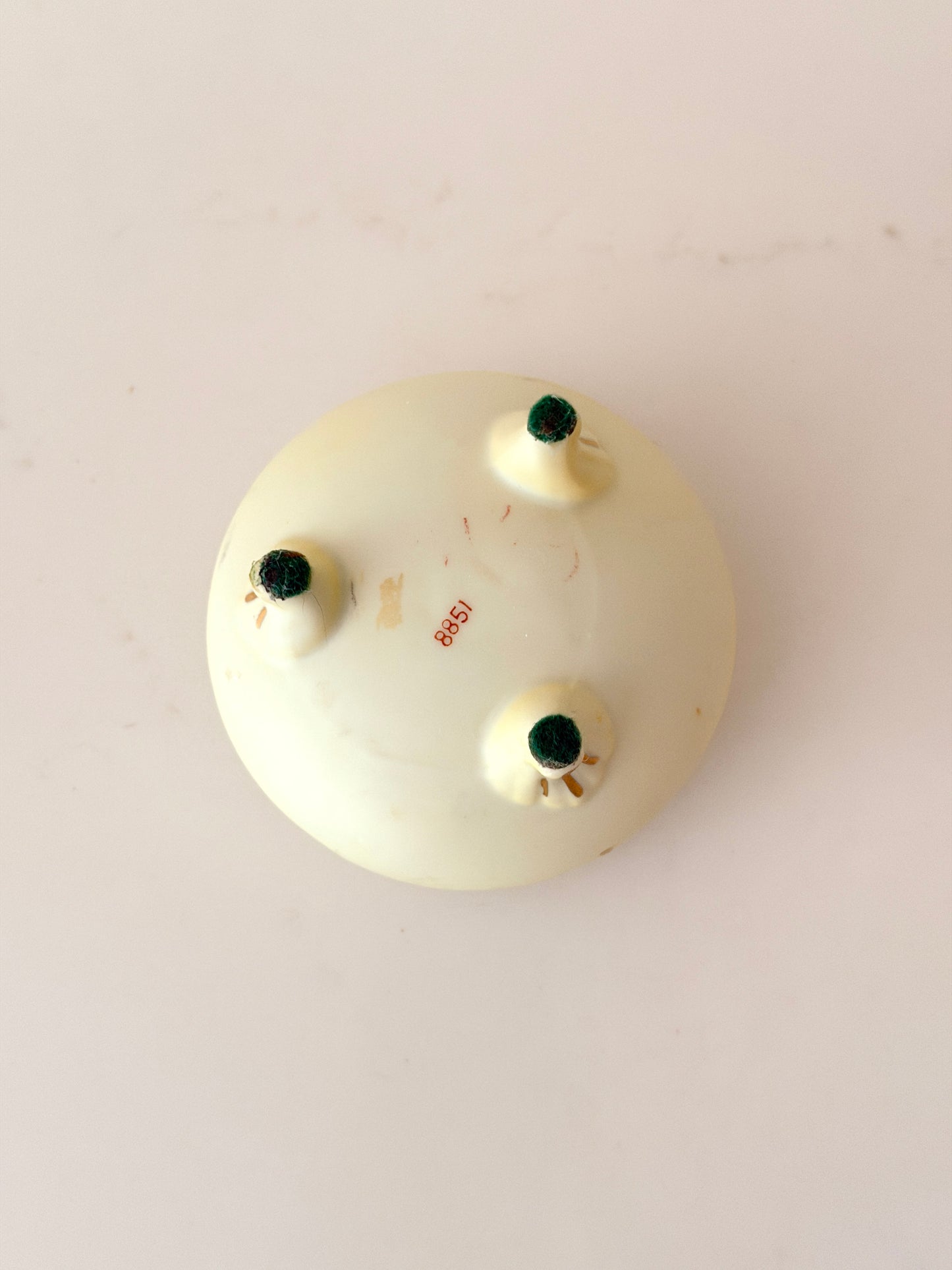 Vintage Porcelain Footed Jewelry Box