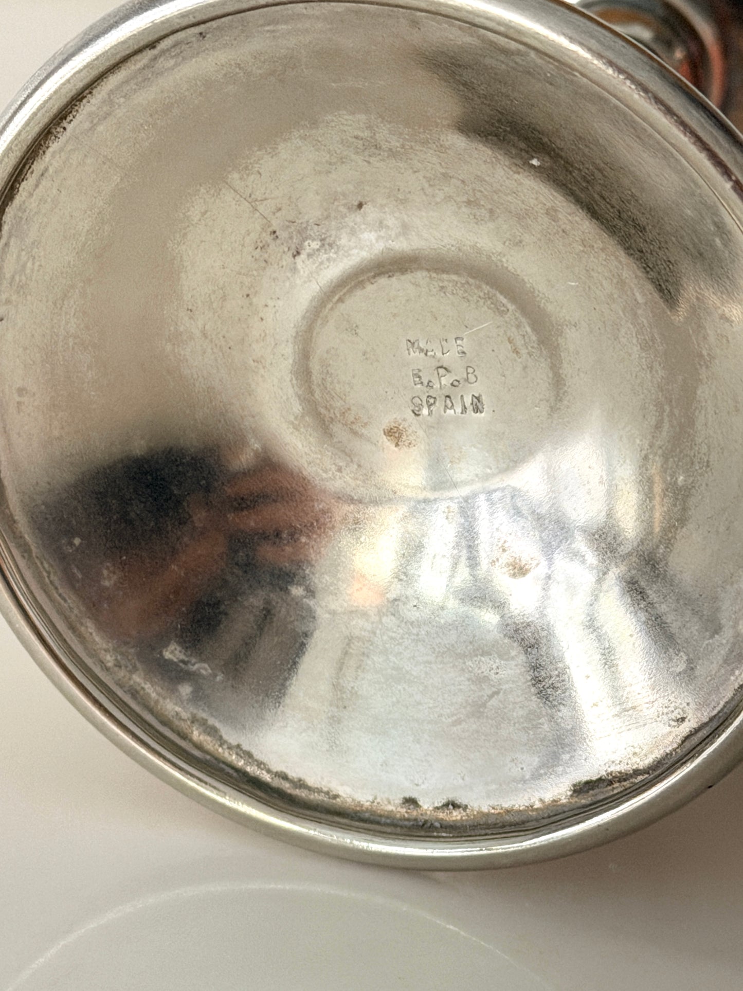 Vintage Spanish Silver Plated Coup Glasses