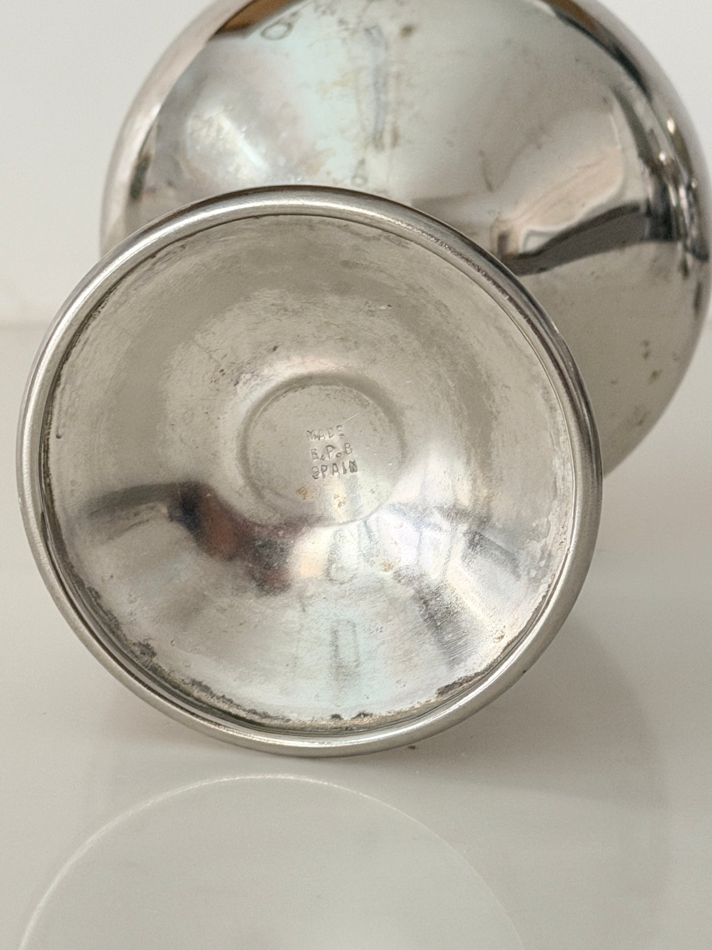 Vintage Spanish Silver Plated Coup Glasses