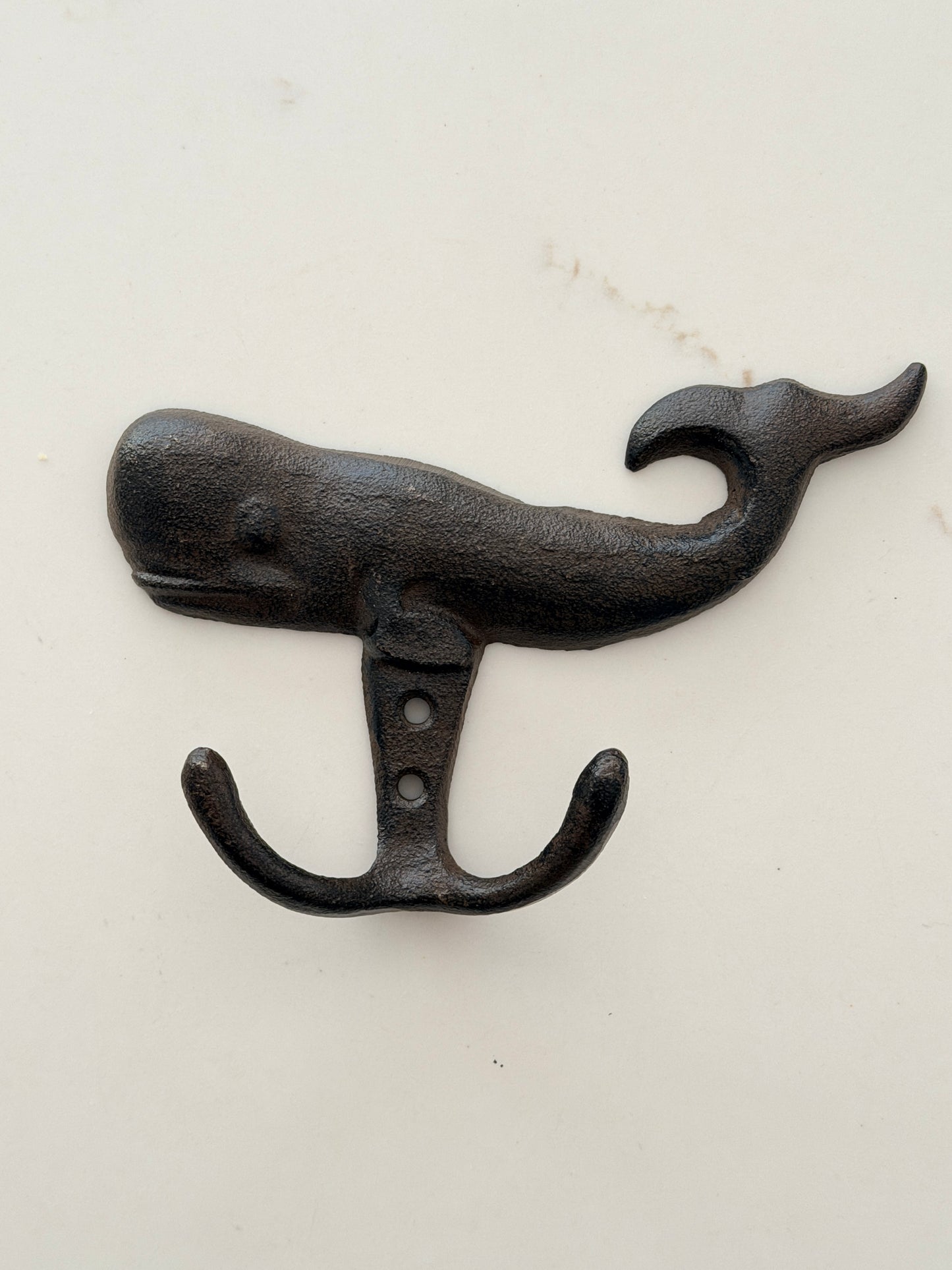 Cast Iron Whale Double Hook