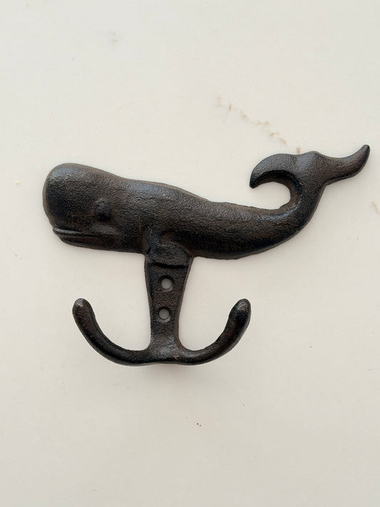 Cast Iron Whale Double Hook