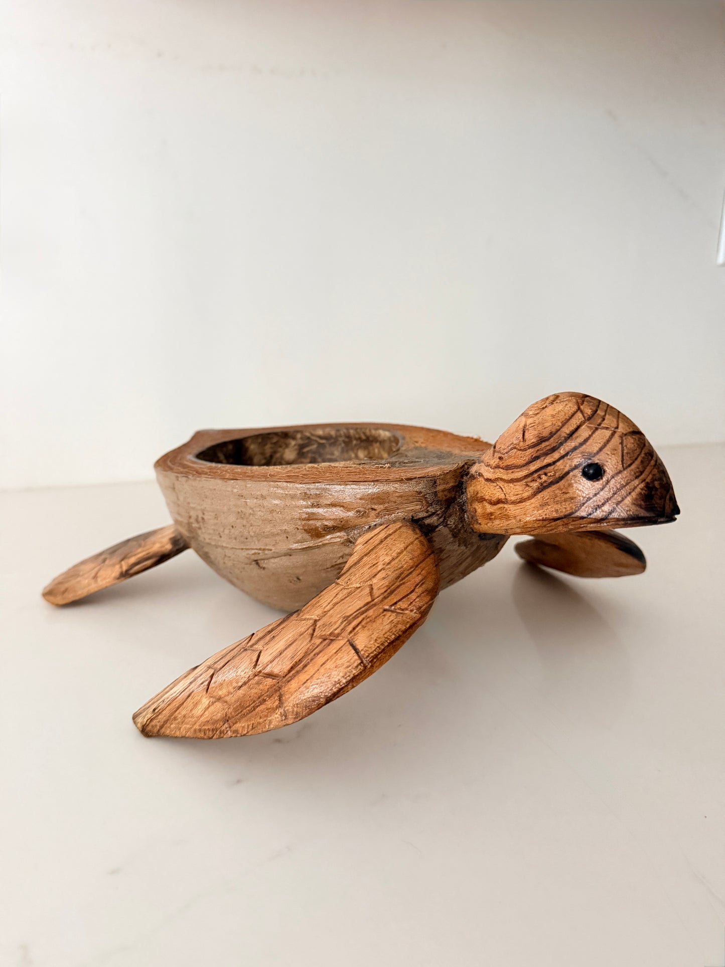 Indonesian Hand Carved Sea Turtle Bowl
