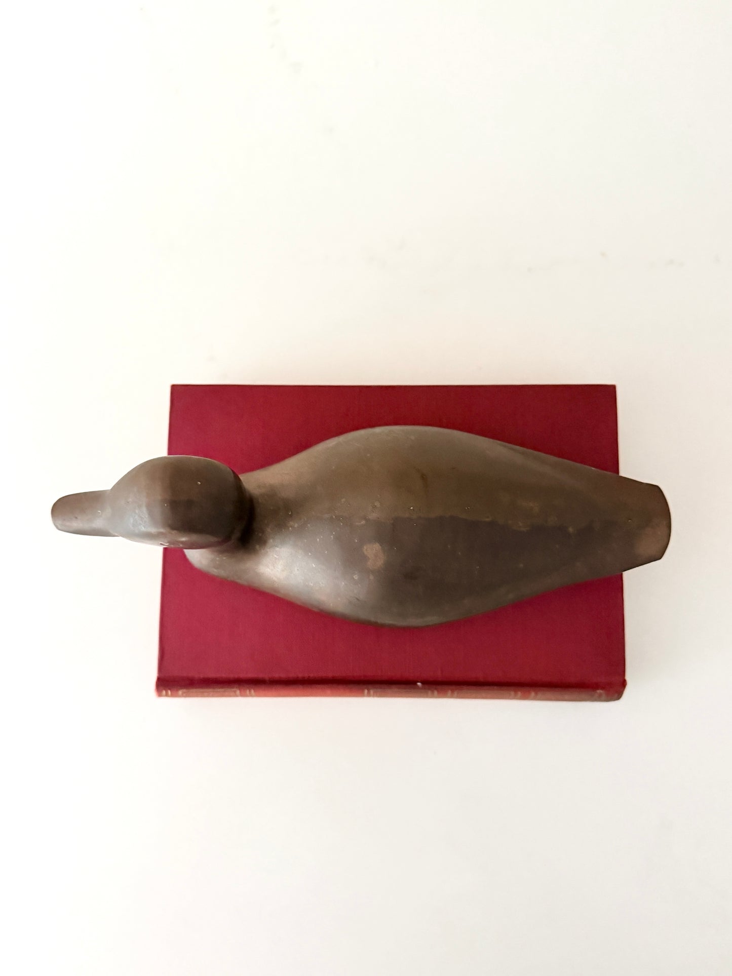 Vintage Solid Brass Duck Door Stop