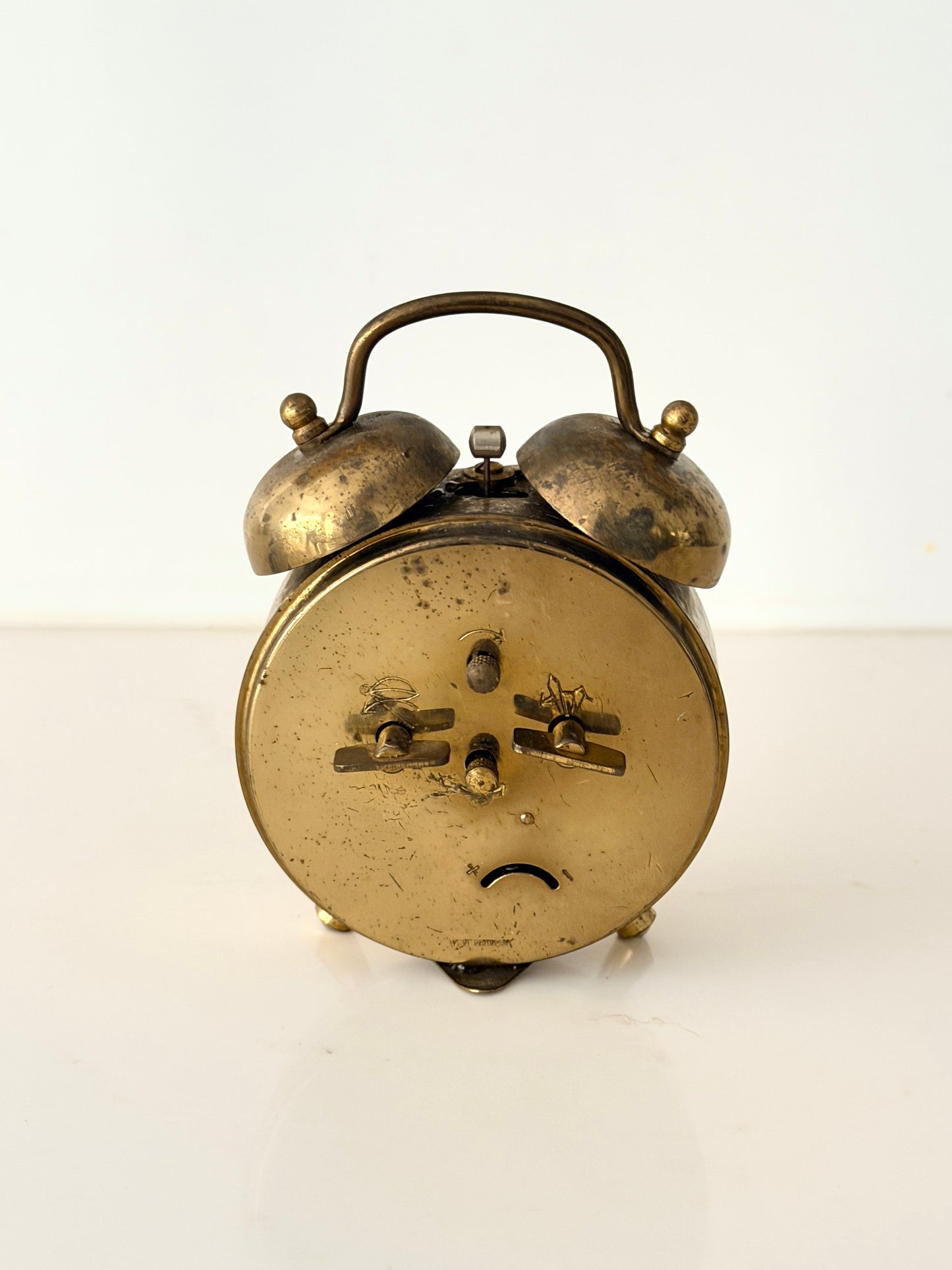 Vintage Florn Brass Twin Bell Alarm Clock