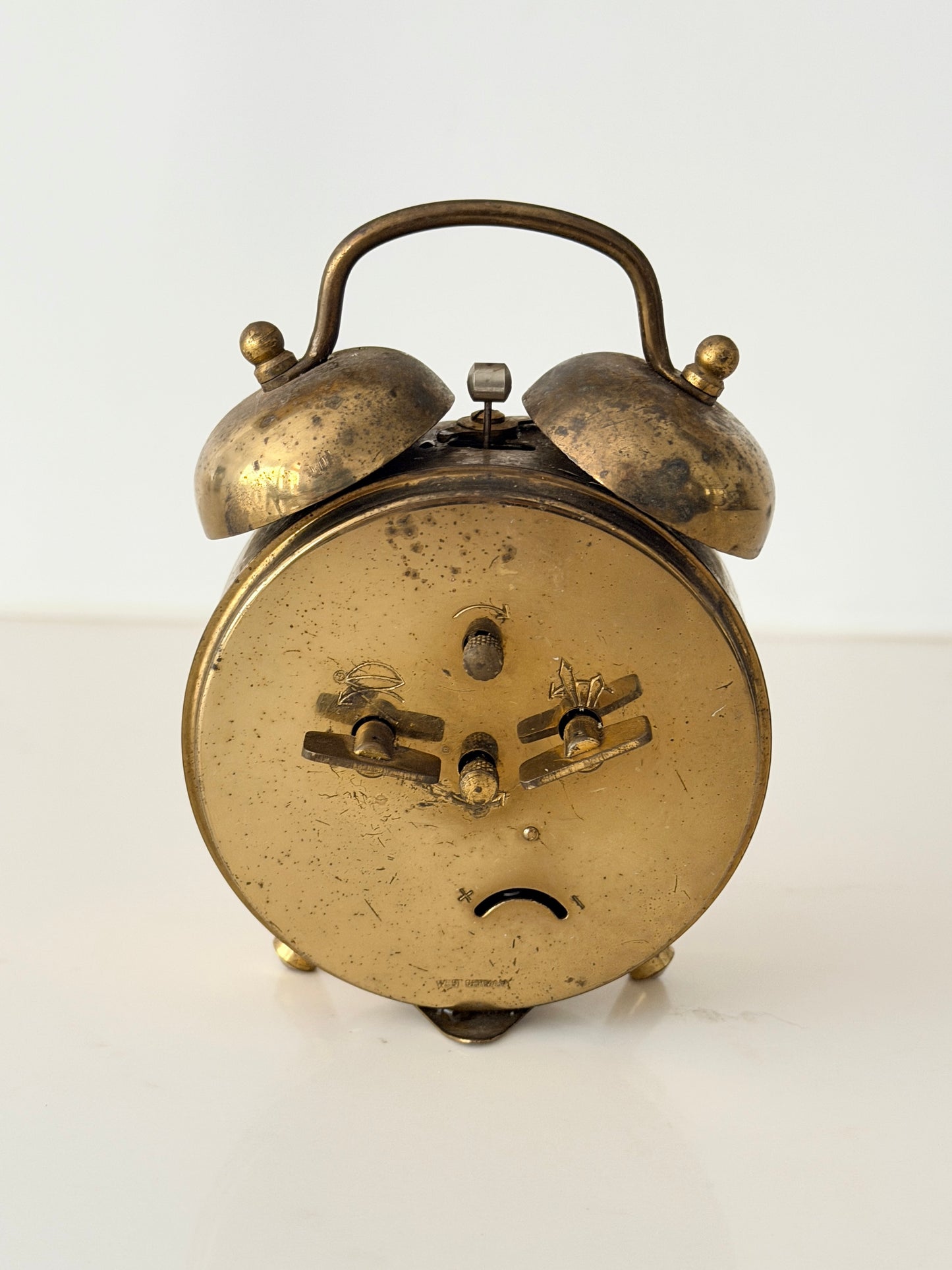 Vintage Florn Brass Twin Bell Alarm Clock