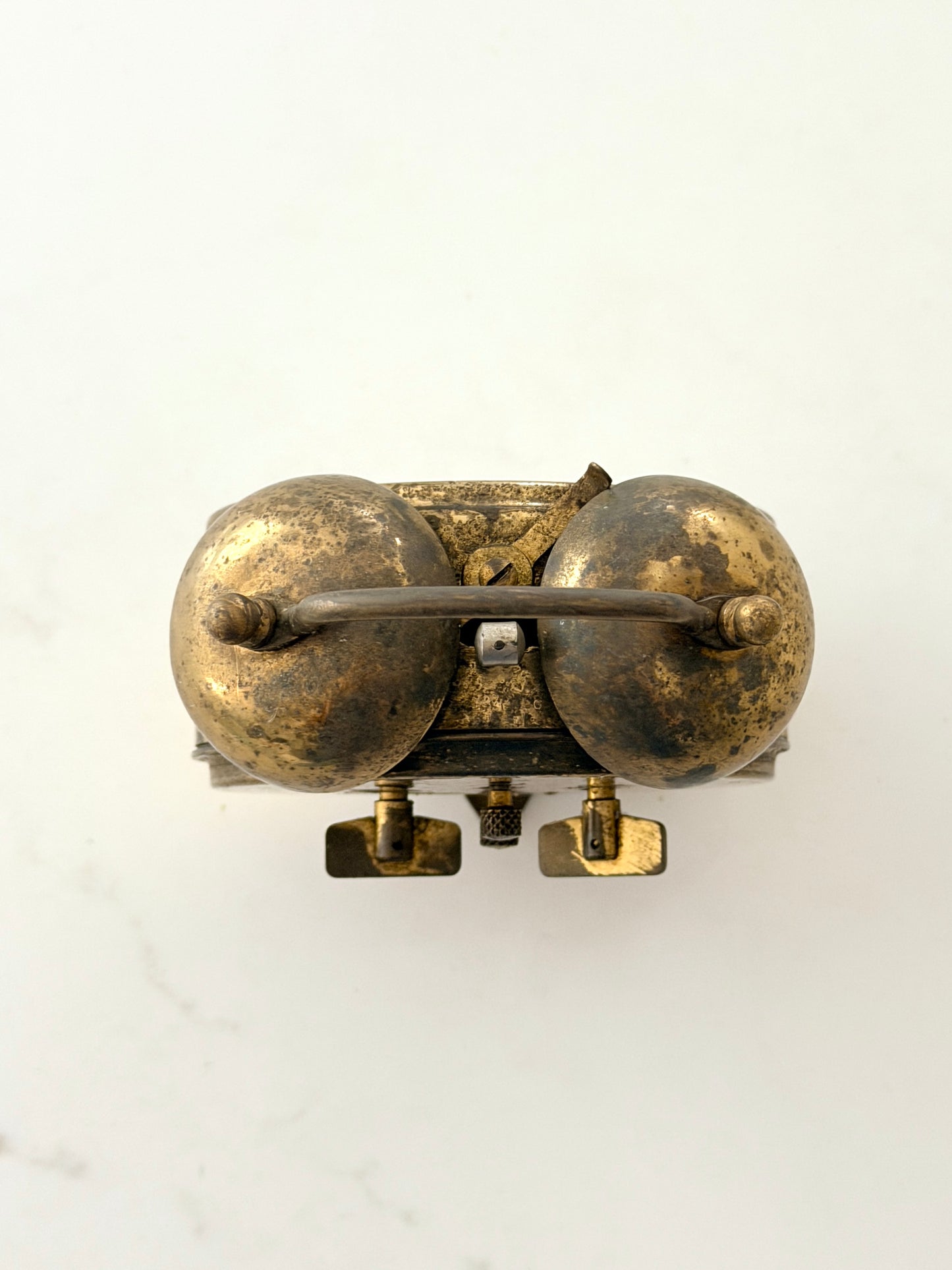 Vintage Florn Brass Twin Bell Alarm Clock