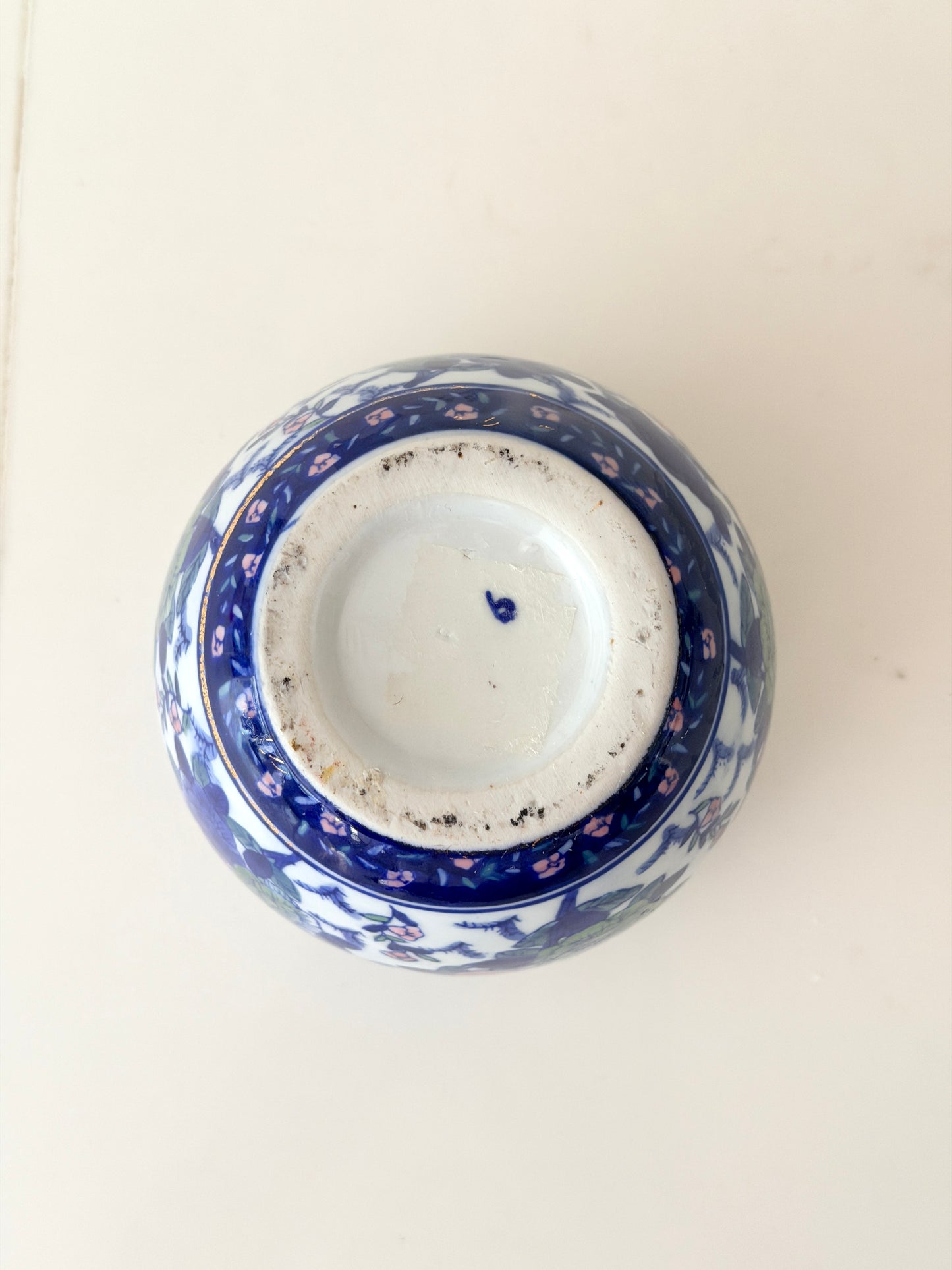 Small Vintage Koi Floral Planter