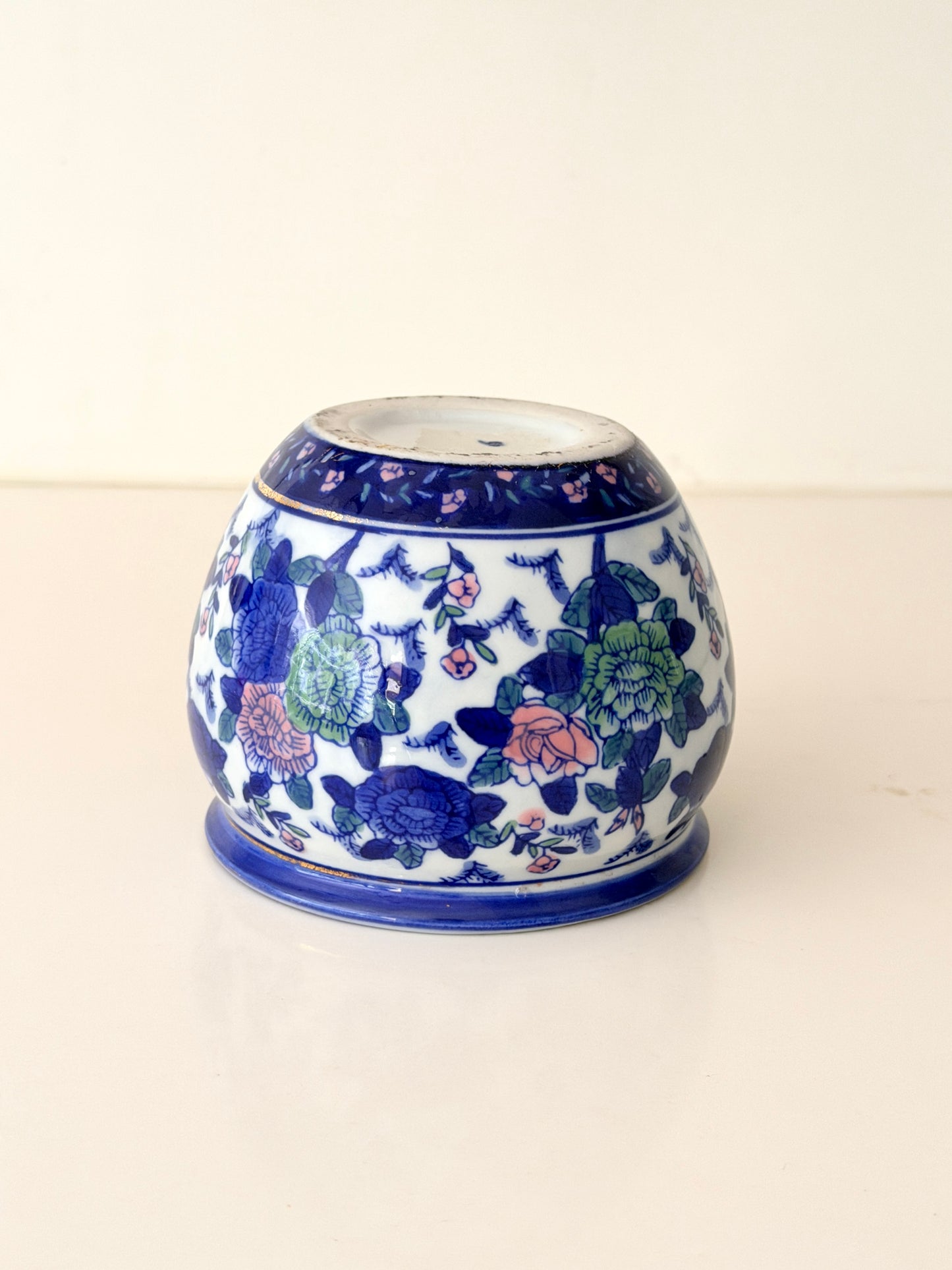Small Vintage Koi Floral Planter