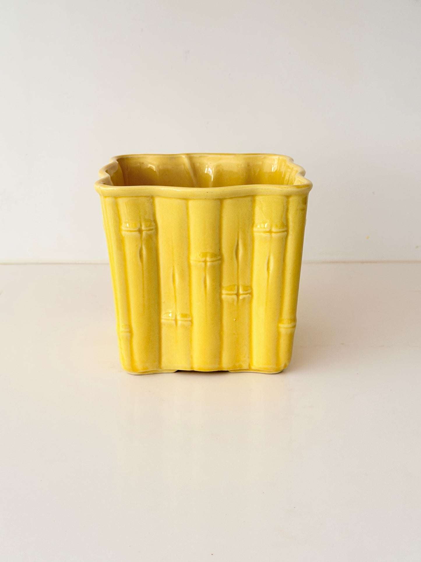 Vintage Shawnee Bamboo Pottery Planters