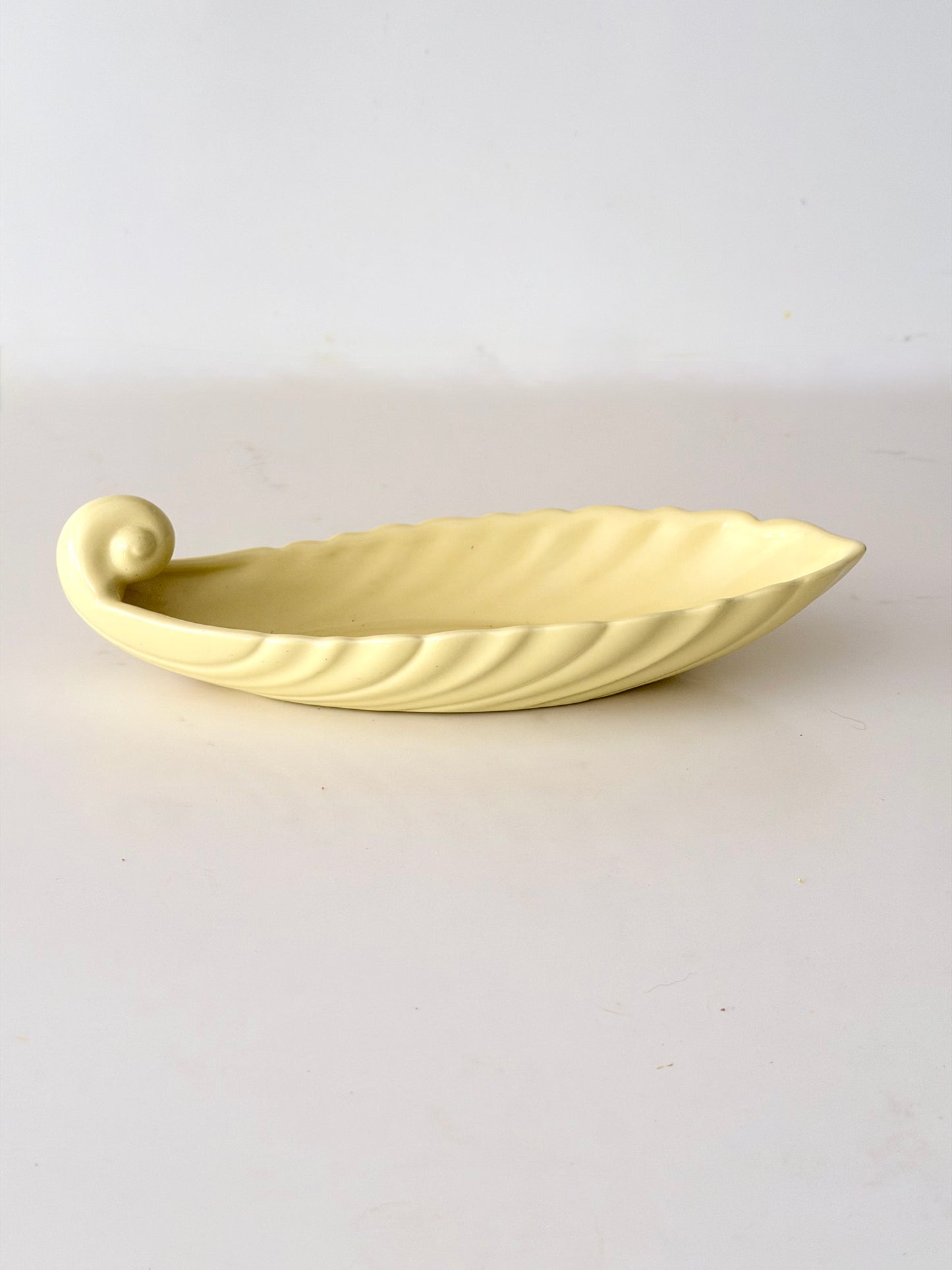 Franciscan Ware Coronado Swirl Yellow Relish Dish