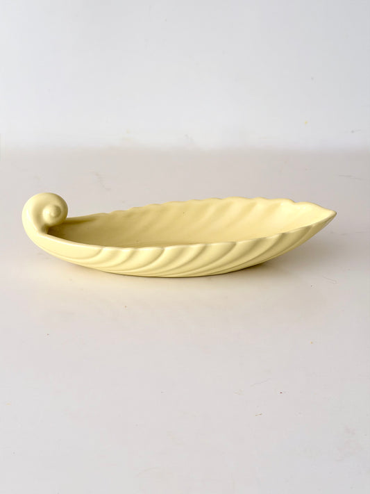 Franciscan Ware Coronado Swirl Yellow Relish Dish