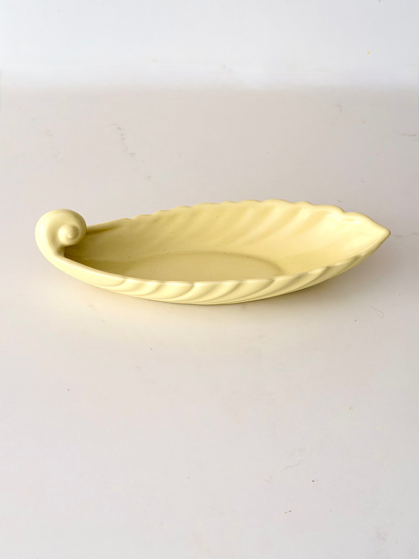 Franciscan Ware Coronado Swirl Yellow Relish Dish