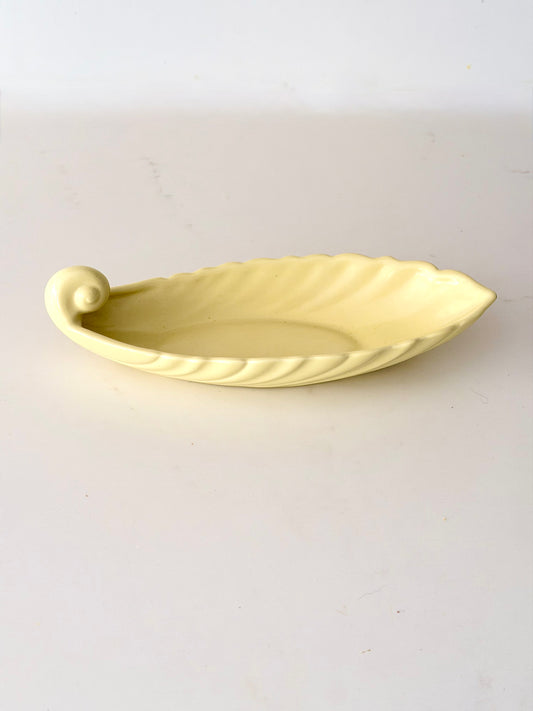 Franciscan Ware Coronado Swirl Yellow Relish Dish