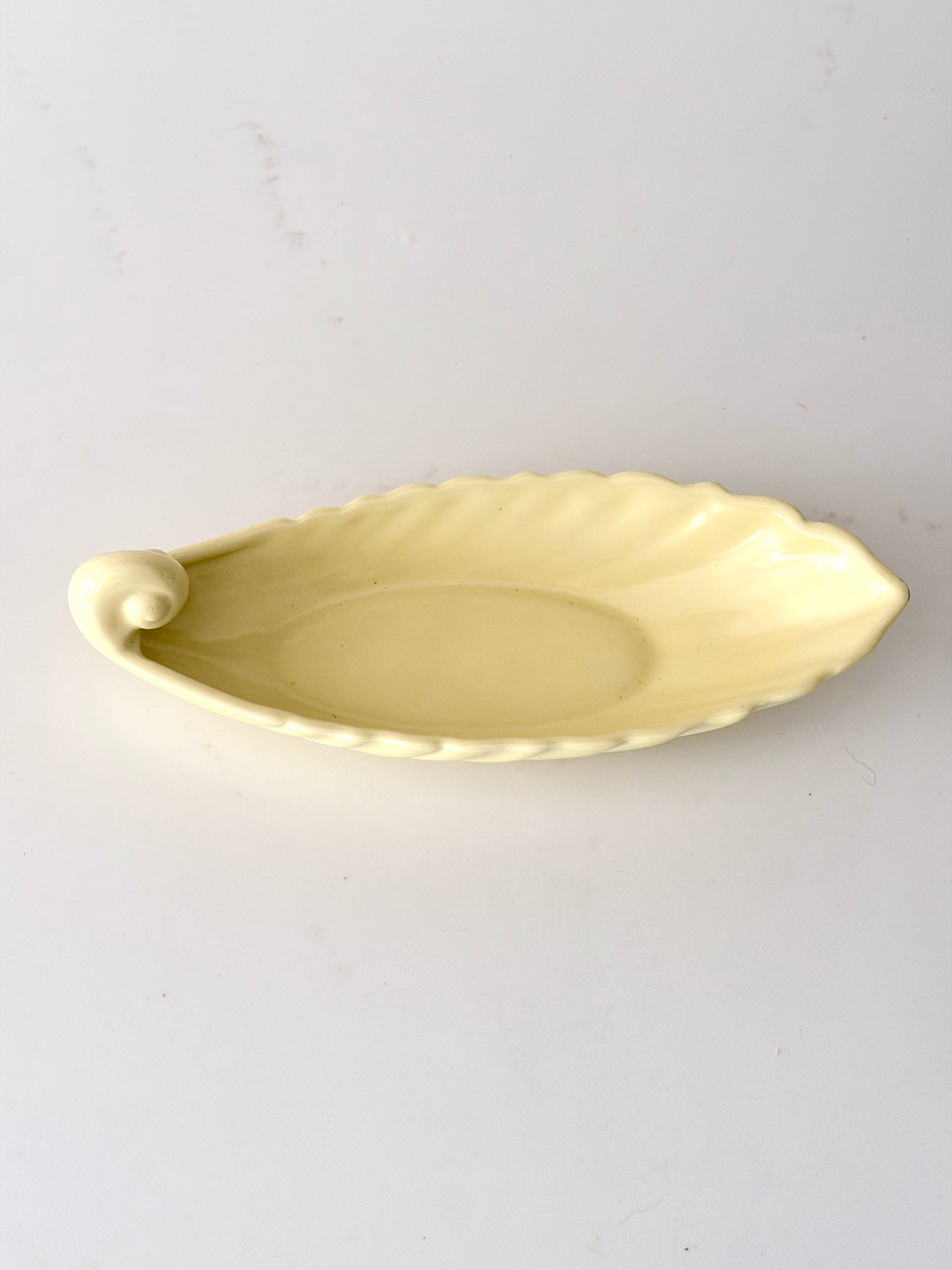 Franciscan Ware Coronado Swirl Yellow Relish Dish