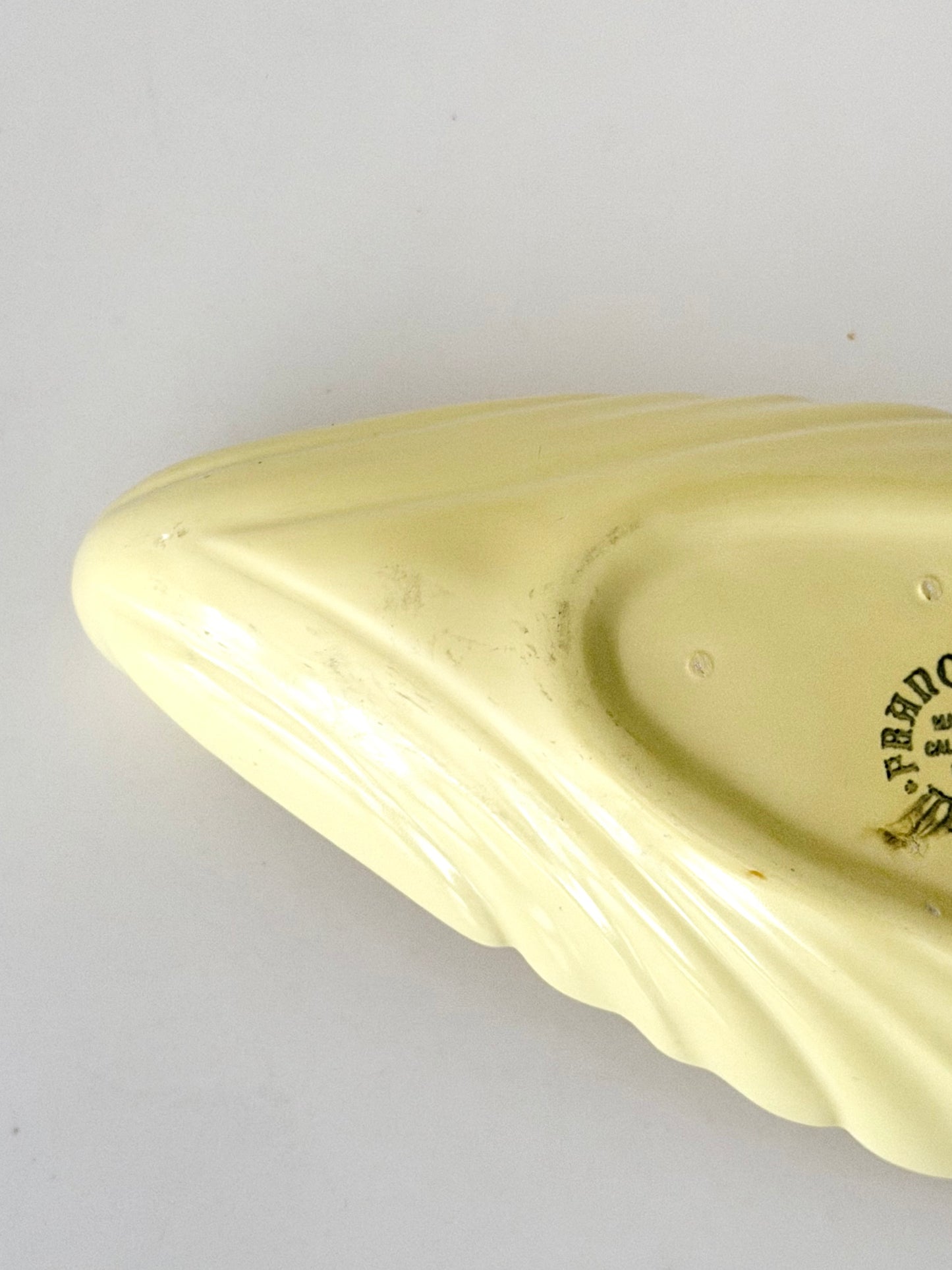 Franciscan Ware Coronado Swirl Yellow Relish Dish