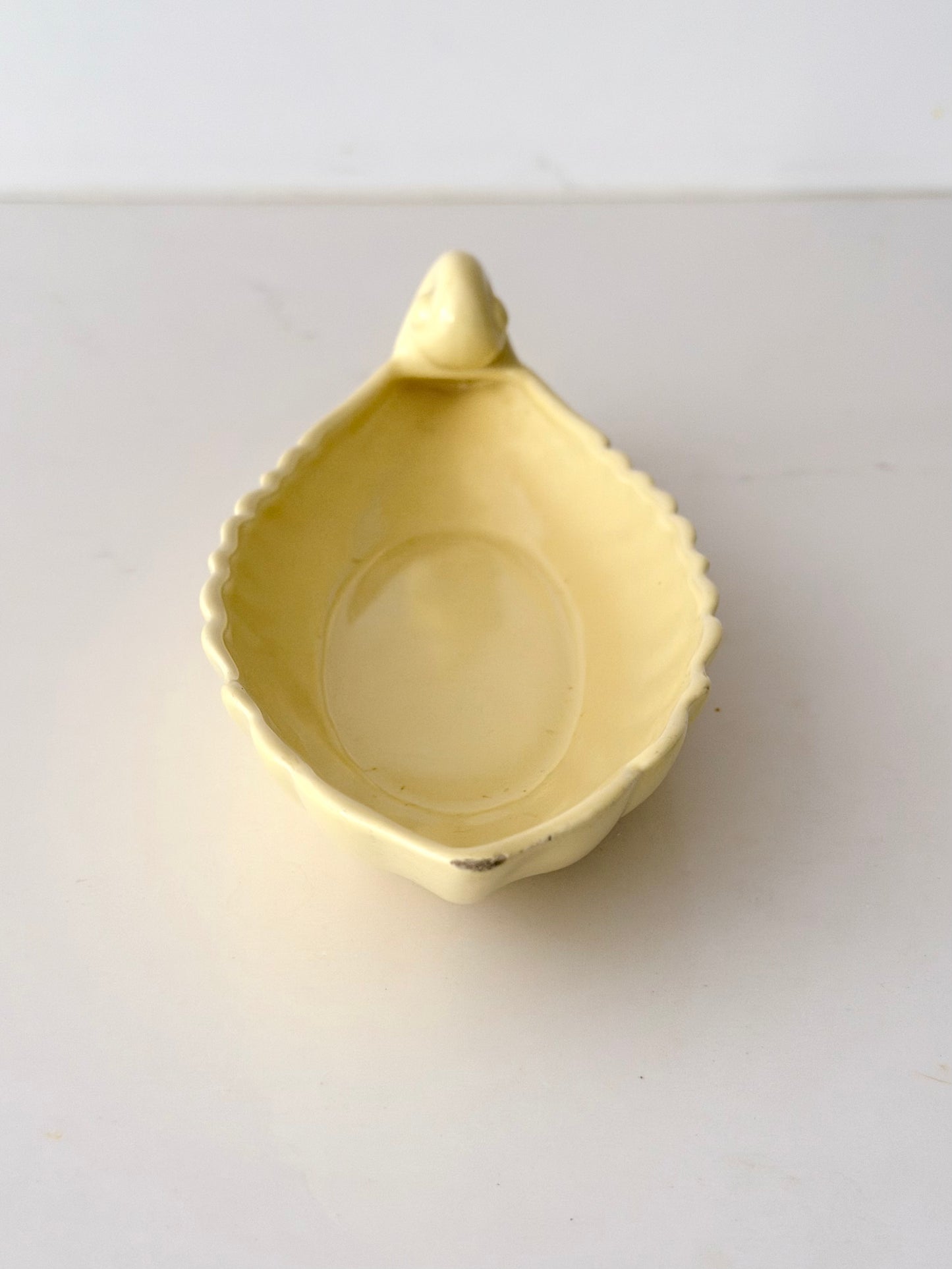 Franciscan Ware Coronado Swirl Yellow Relish Dish