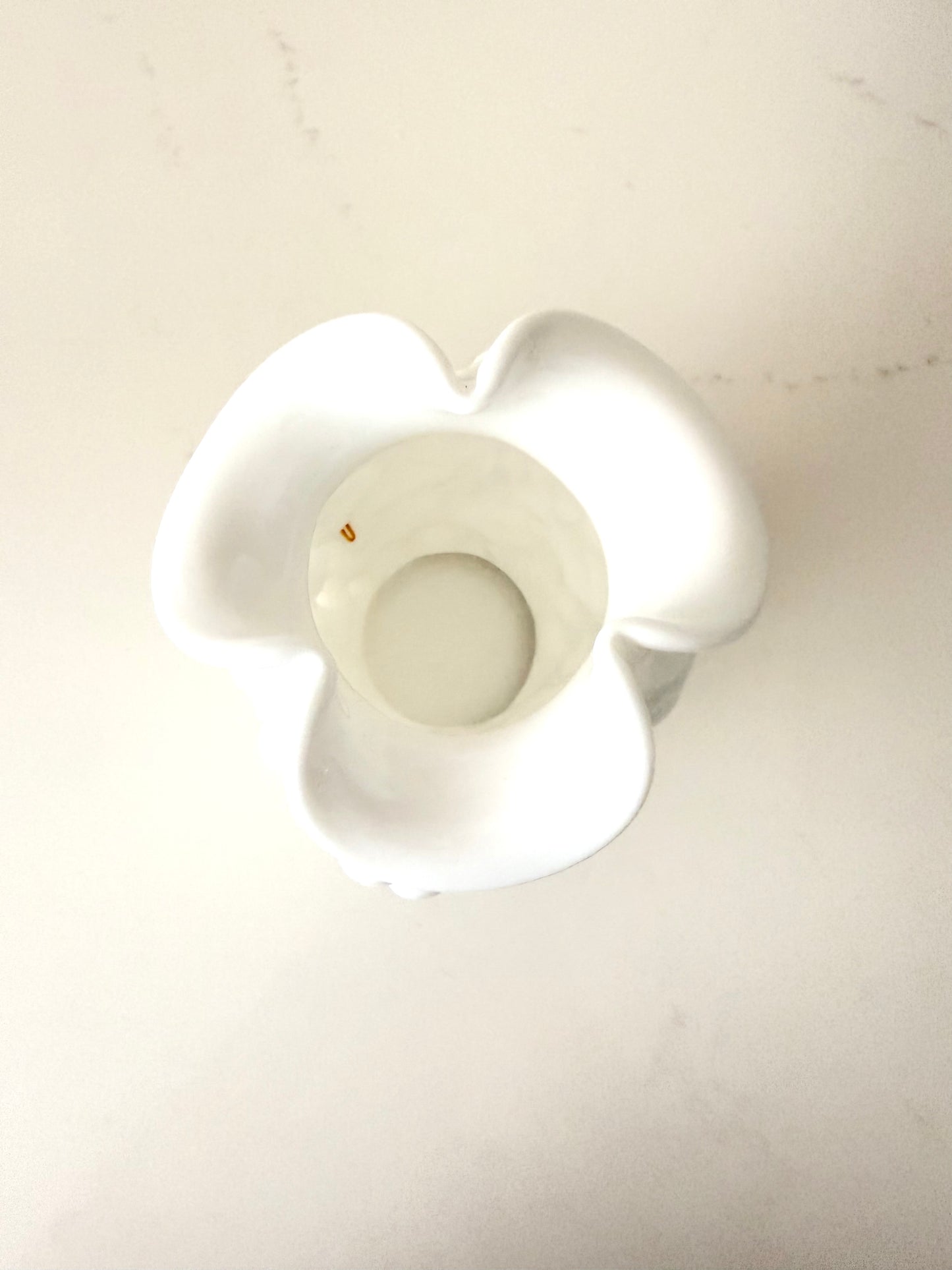 Vintage Imperial Glass Grapevine Milk Glass Vase