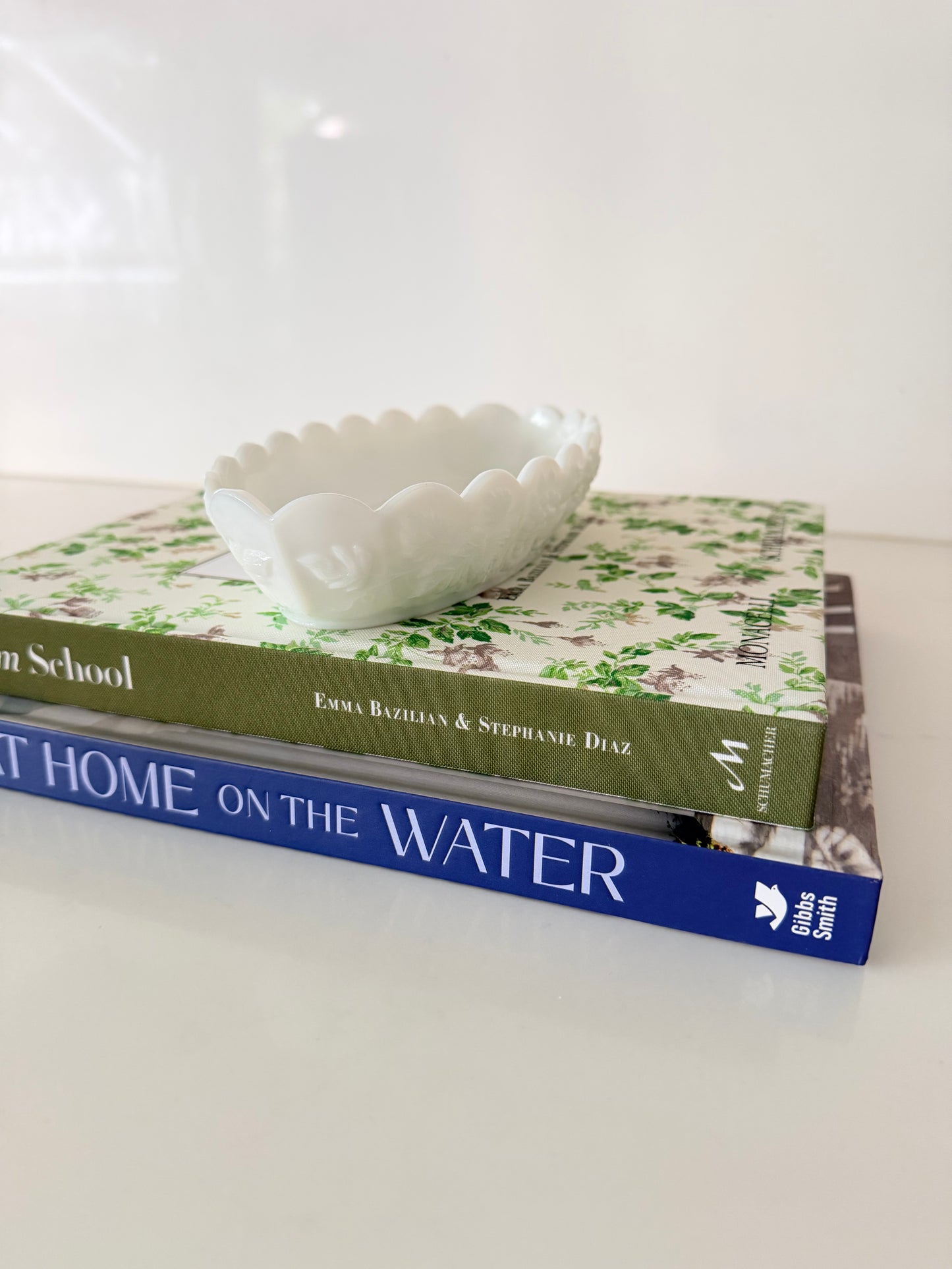 Vintage 8” Westmoreland Milk Glass Tray