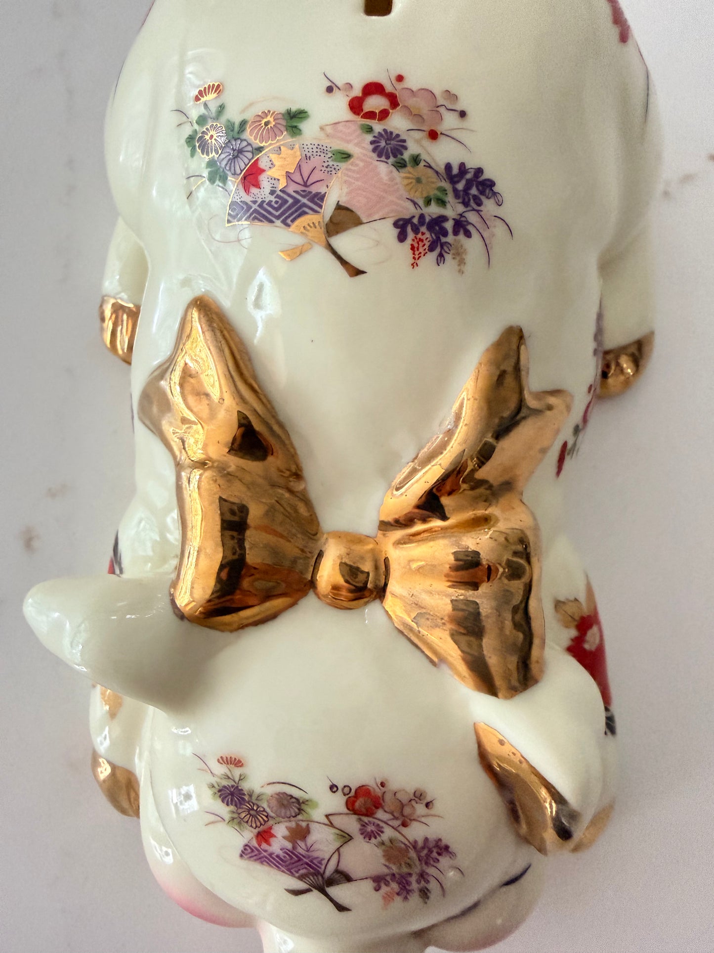 Vintage Ceramic Chinoiserie Piggybank