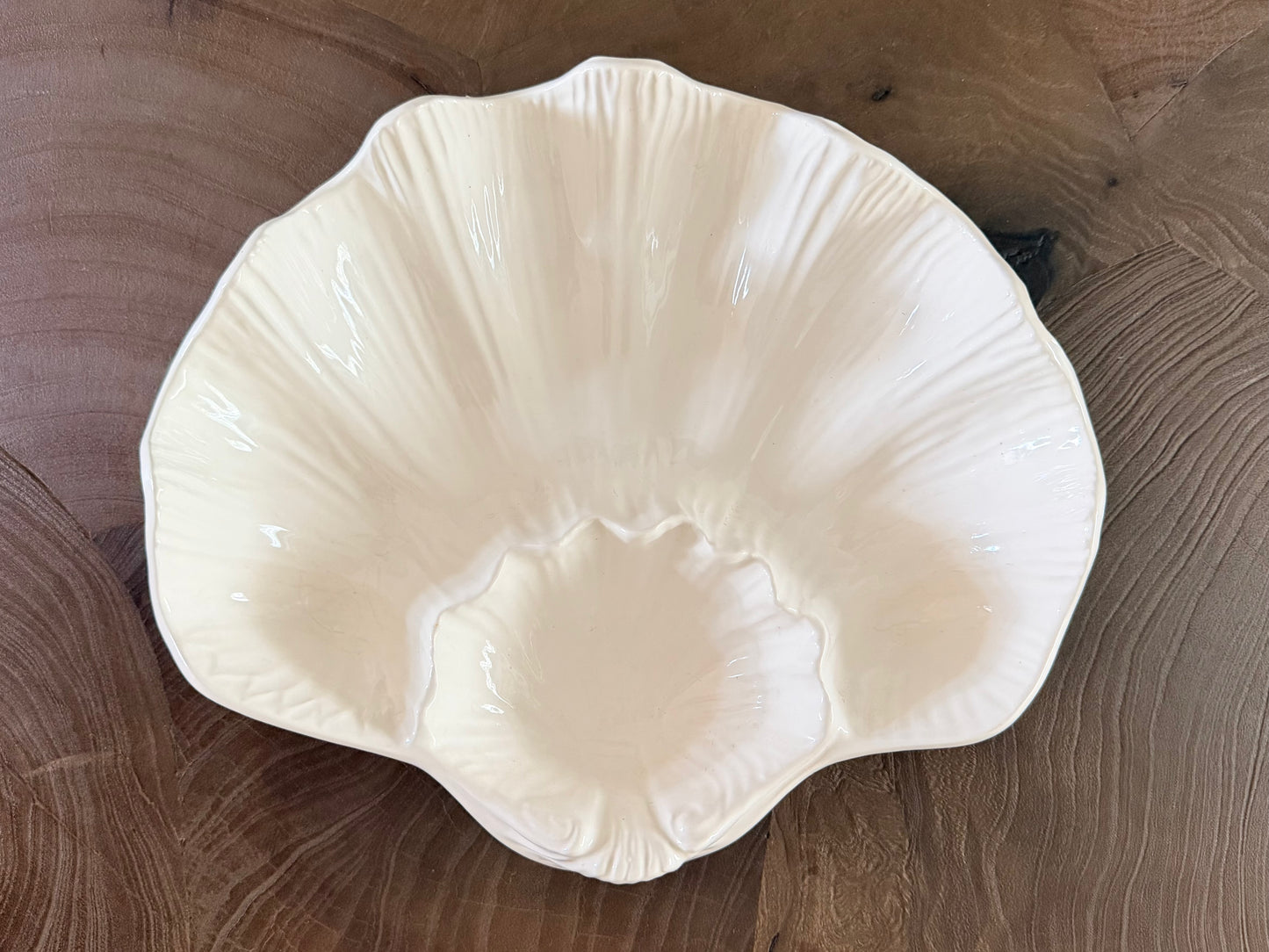 Vintage Japanese Earthenware Clam Shell