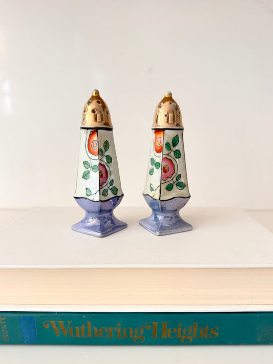Vintage Art Deco Lusterware Salt and Pepper Shakers