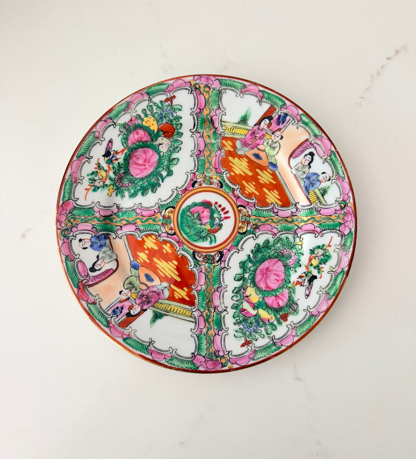 Vintage Rose Medallion Plate